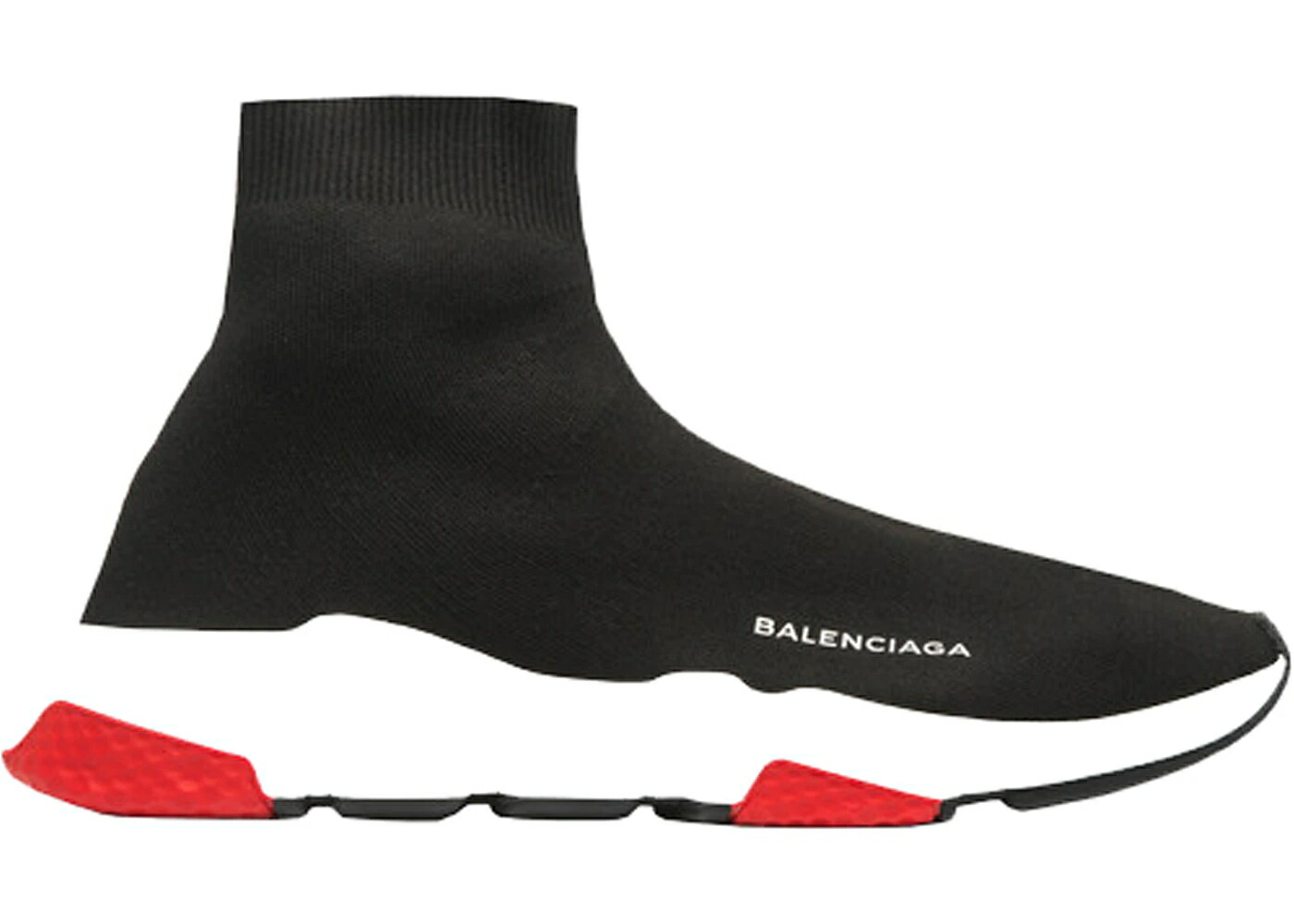 バレンシアガ スピード トレーナー ミッド 黒色 ブラック 赤 レッド スニーカー メンズ BALENCIAGA SPEED TRAINER MID BLACK RED / BLACK RED