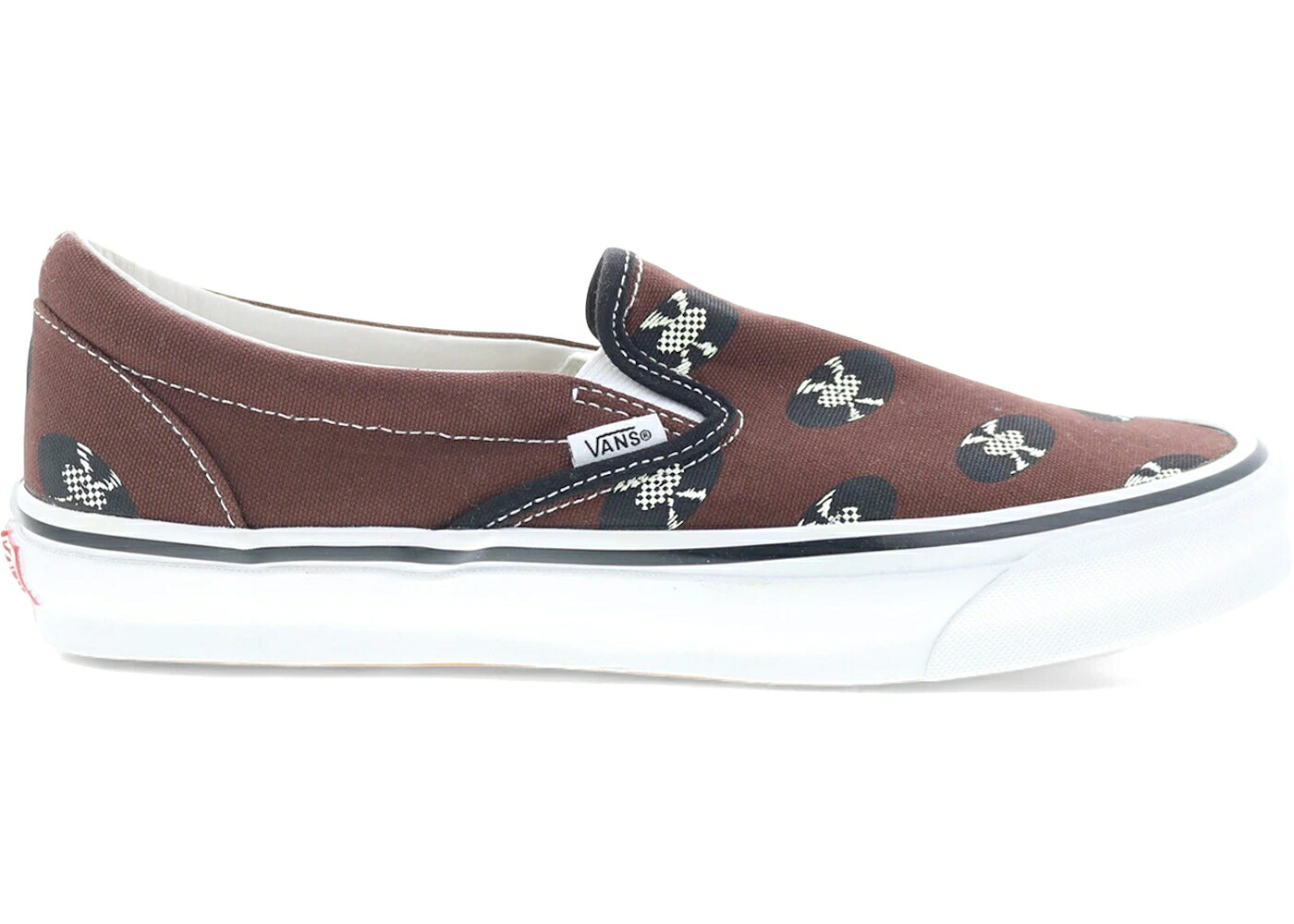 ヴァンズ バンズ クラシック スリッポン 茶色 ブラウン スニーカー メンズ VANS OG CLASSIC SLIP-ON WACKO MARIA BROWN RECORDS /｜スニケス