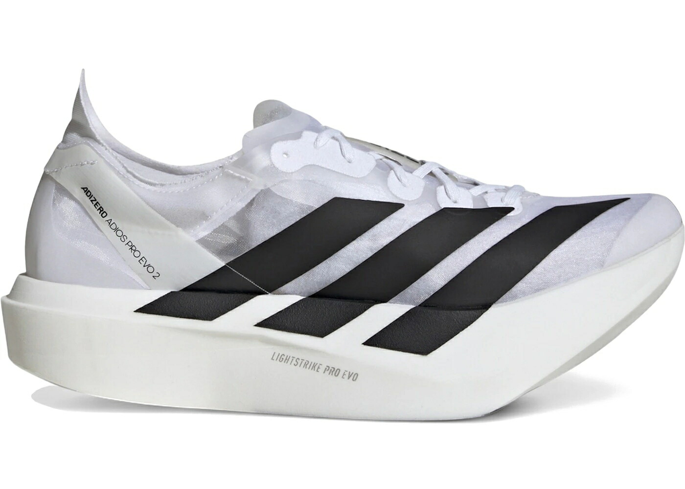 アディダス アディゼロ アディオス プロ 白色 ホワイト 黒色 ブラック コア スニーカー メンズ ADIDAS ADIZERO ADIOS PRO EVO 2 WHITE BLACK / FOOTWEAR WHITE CORE BLACK