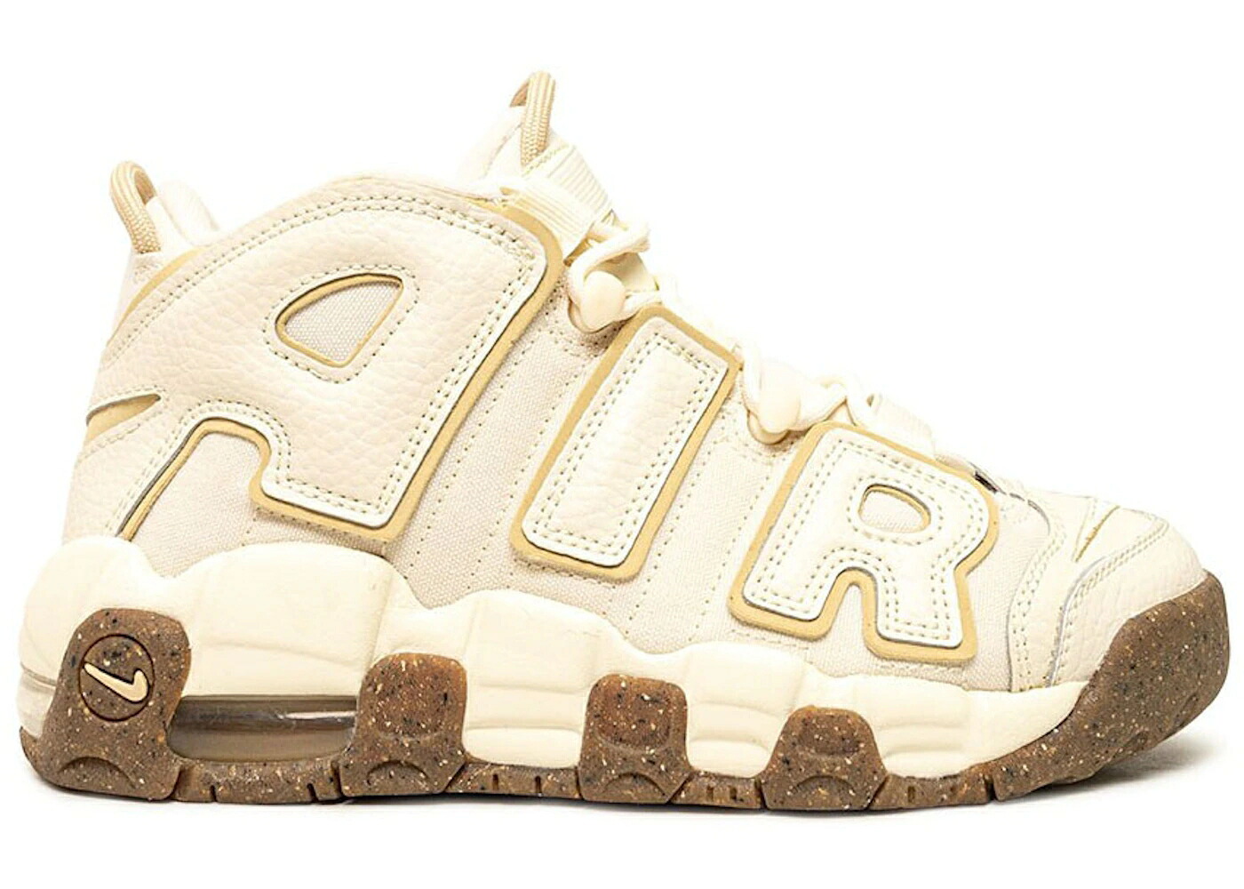 ナイキ アップテンポ チーム ゴールド エアモアアップテンポ モアテン ジュニア キッズ NIKE AIR MORE UPTEMPO COCONUT MILK (GS) / COCONUT MILK TEAM GOLD GUM DARK ベビー マタニティ スニーカー｜スニケス