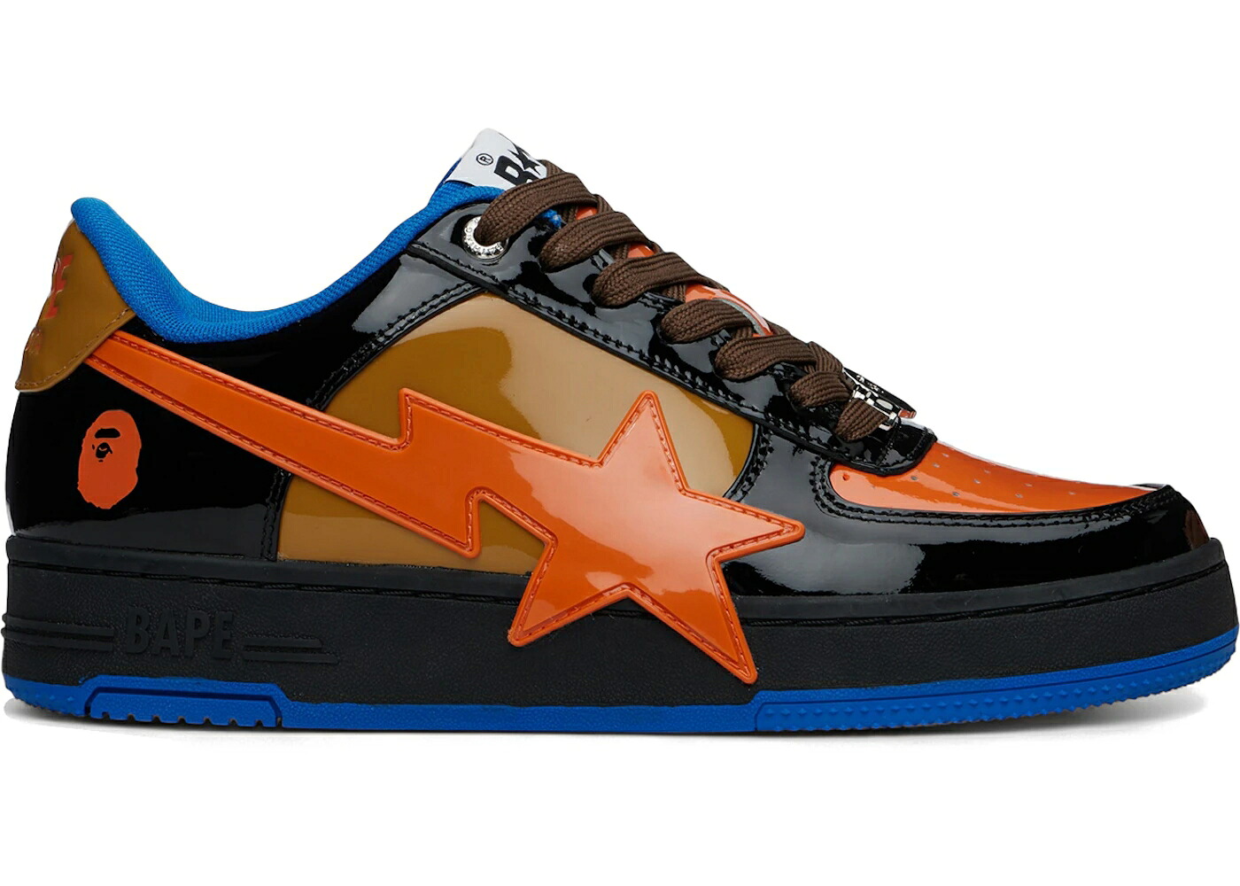 ベイプ 黒いこと 黒いこと 橙 オレンジ色 #1 スニーカー メンズ BAPE A BATHING APE STA os M2 BLACK ORANGE / BLACK ORANGE
