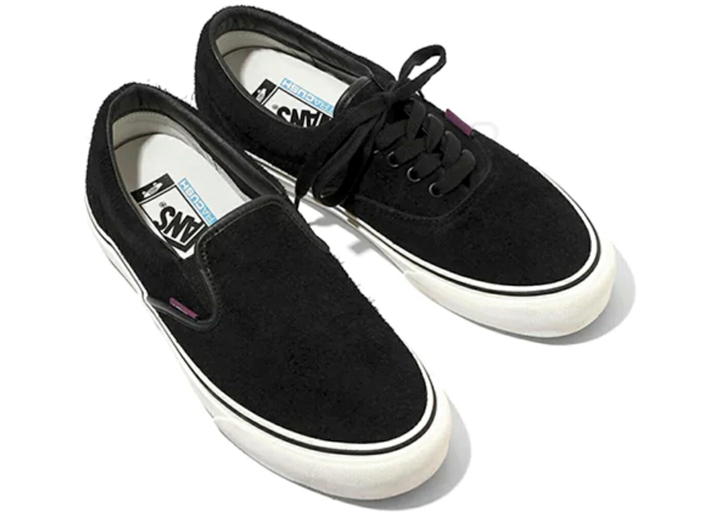 ヴァンズ バンズ スリッポン 黒いこと 黒いこと 紫 パープル 白いこと 白いこと スニーカー メンズ VANS ERA SLIP-ON NEEDLES BLACK / BLACK PURPLE WHITE