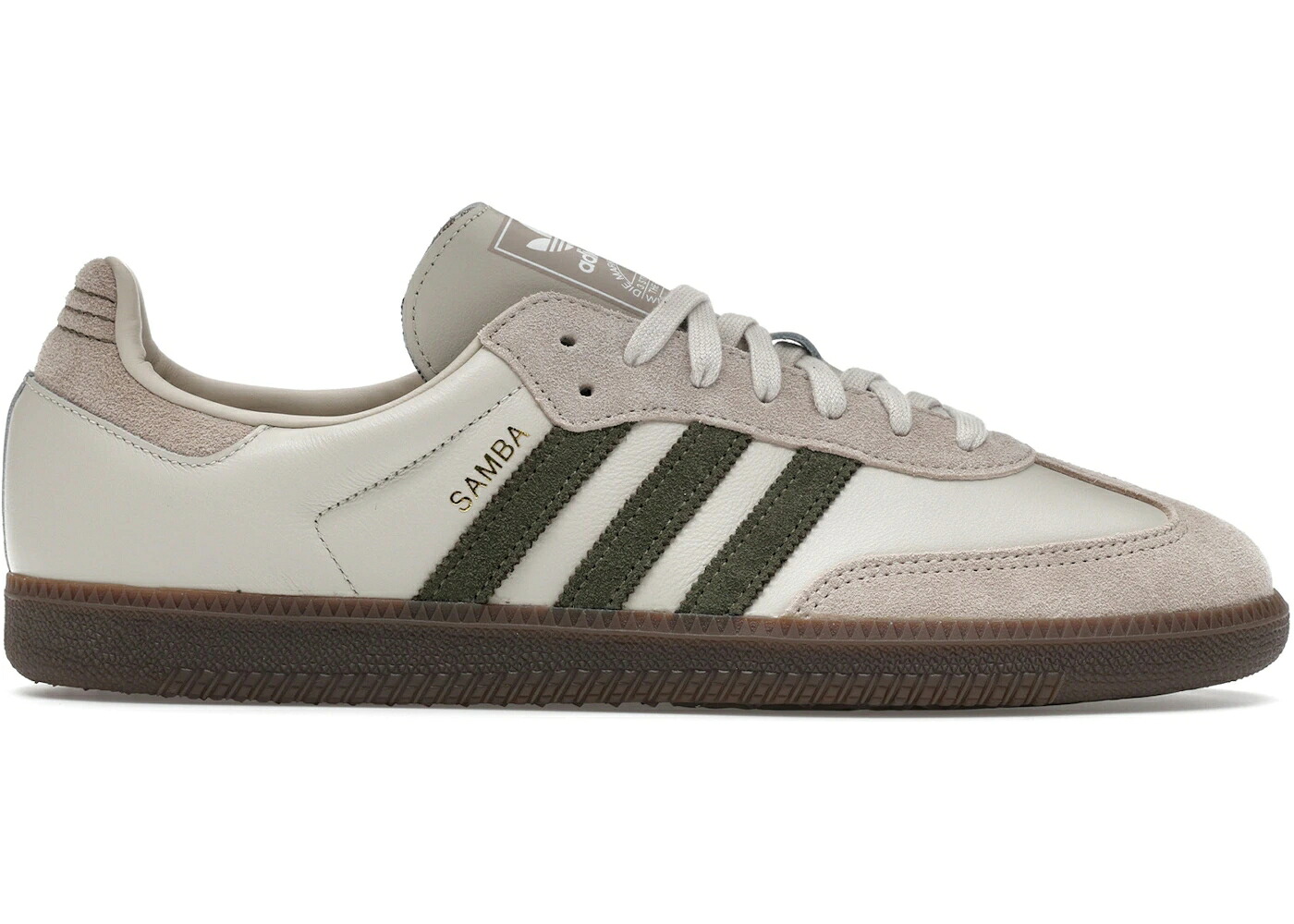 アディダス サンバ カーキ スニーカー メンズ ADIDAS SAMBA OG ALUMINUM DARK KHAKI / ALUMINUM MEDIUM DARK KHAKI GUM 5