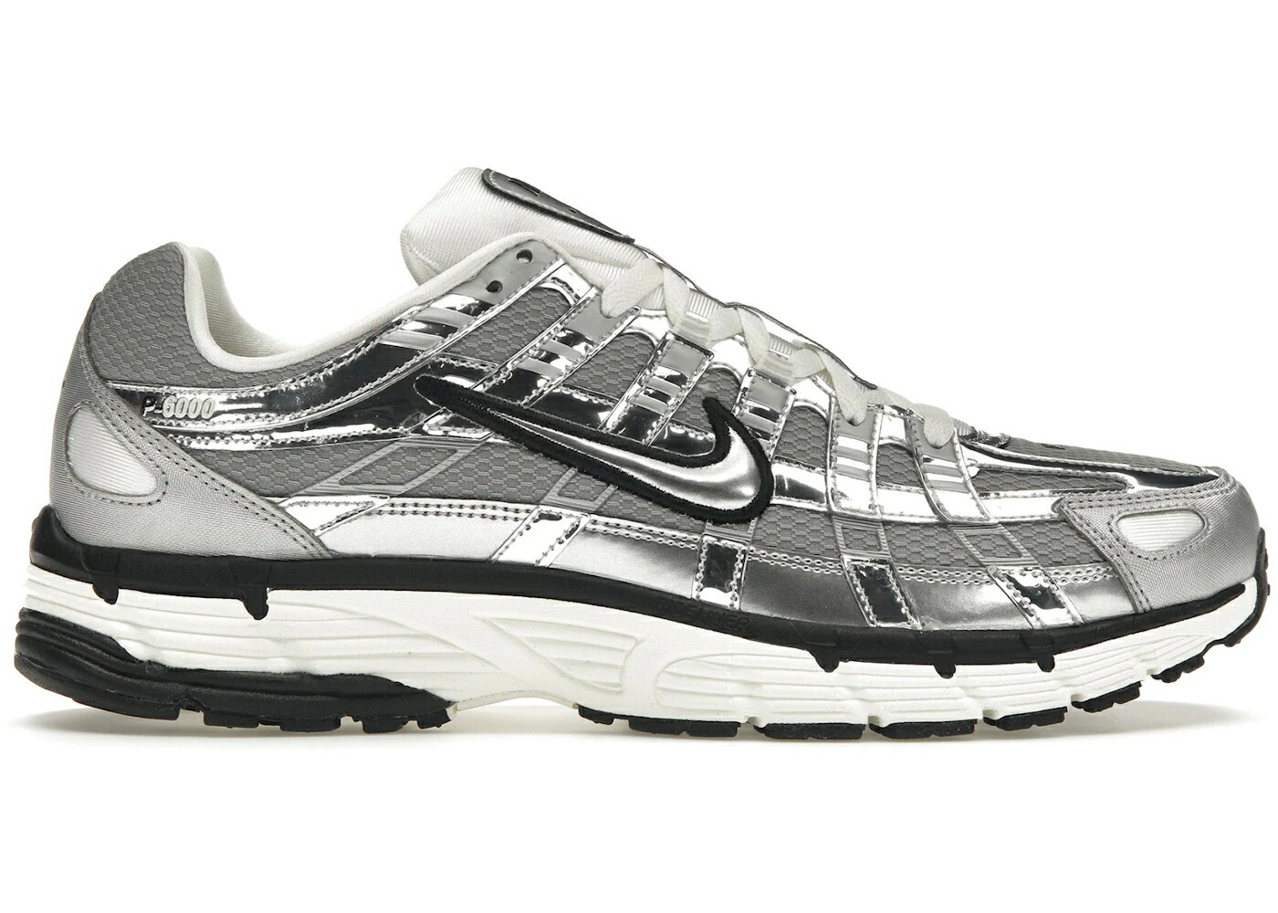 ナイキ しろがね色 しろがね色 黒いこと 黒いこと スニーカー メンズ NIKE P-6000 METALLIC SILVER / METALLIC SILVER SAIL BLACK