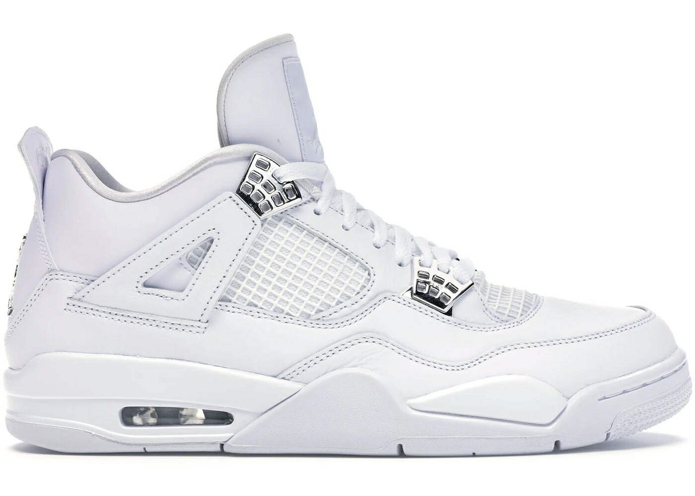 ナイキ ジョーダン ピュア 白色 ホワイト 銀色 シルバー スニーカー メンズ JORDAN 4 RETRO PURE MONEY (2017) / WHITE METALLIC SILVER PURE