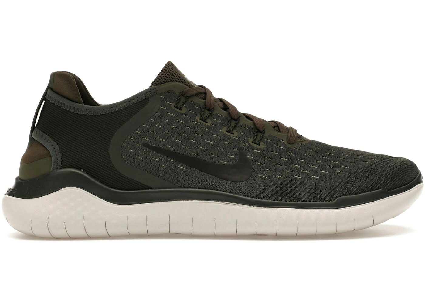 ナイキ フリー カーゴ カーキ 黒色 ブラック スニーカー メンズ NIKE FREE RN 2018 CARGO KHAKI / CARGO KHAKI BLACK SEQUOIA｜スニケス