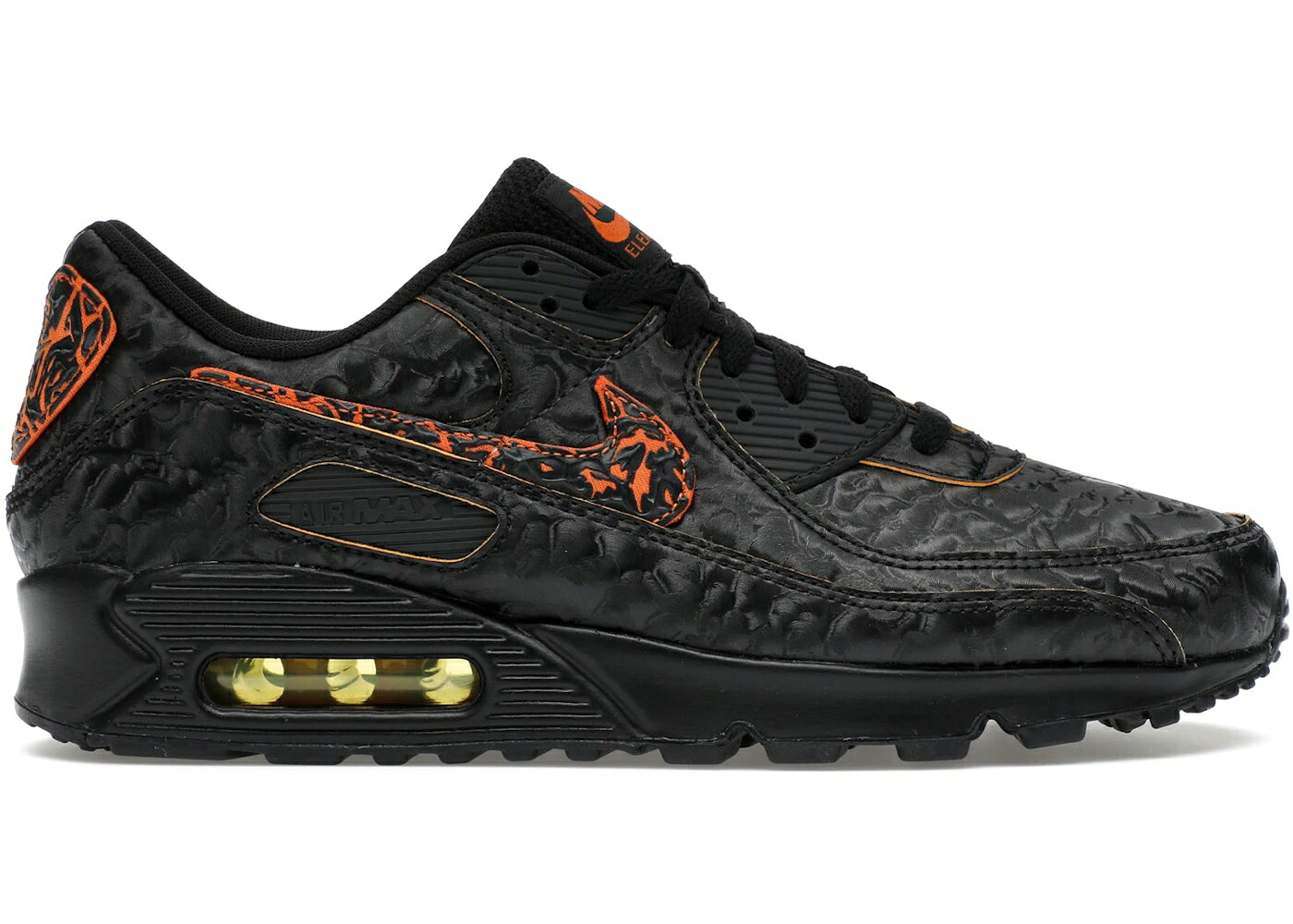 ナイキ マックス ボルケーノ ヴォルケーノ 黒色 ブラック 橙 オレンジ レーザー エアマックス スニーカー メンズ NIKE AIR MAX 90 QS VOLCANO / BLACK BLACK MAGMA ORANGE LASER