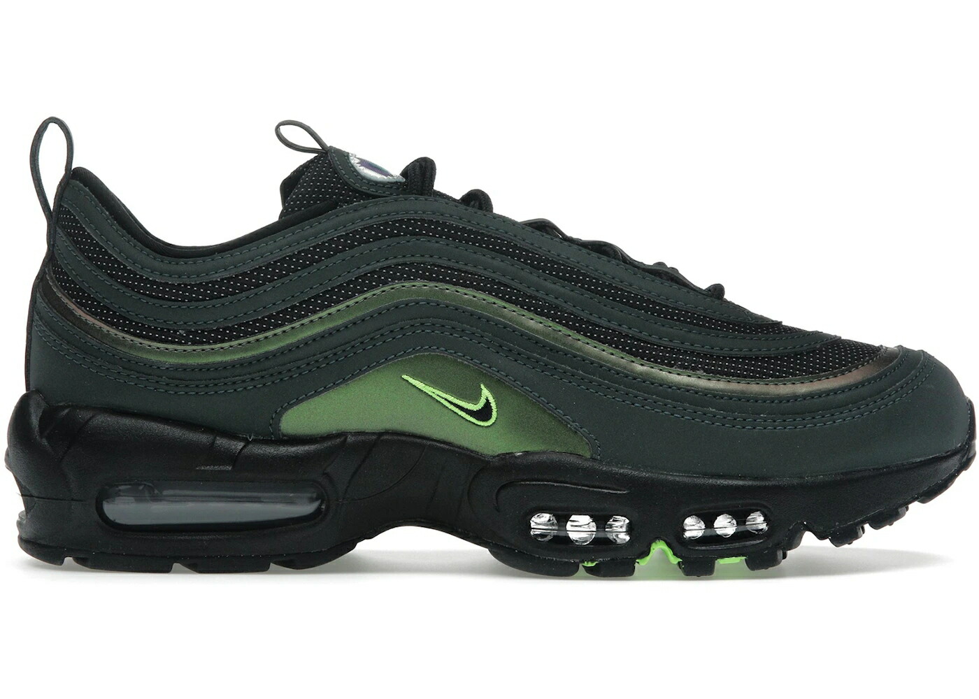 ナイキ マックス ダックス サンダー 黒いこと 黒いこと 緑 緑であること エア湖マックス スニーカー メンズ NIKE AIR MAX 95/97 DUCKS OF A FEATHER THUNDER / MULTI COLOR BLACK ELECTRIC GREEN