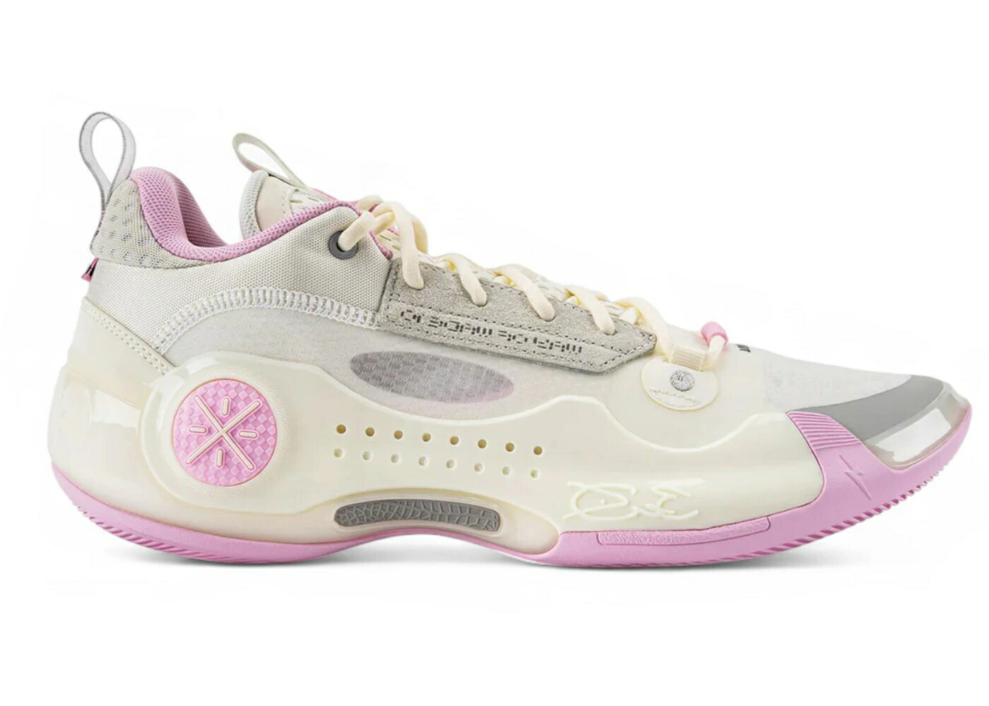 リーニン ウェイド クリーム ピンク 灰色 グレー スニーカー メンズ LI-NING WAY OF WADE 10 LOW STORM SURGE / CREAM SOFT PINK LIGHT GREY