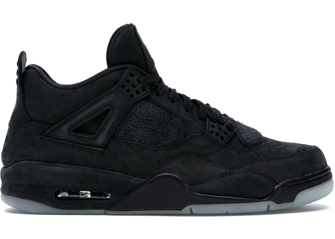ナイキ ジョーダン 黒いこと 黒いこと スニーカー メンズ JORDAN 4 RETRO KAWS BLACK / BLACK BLACK CLEAR GLOW