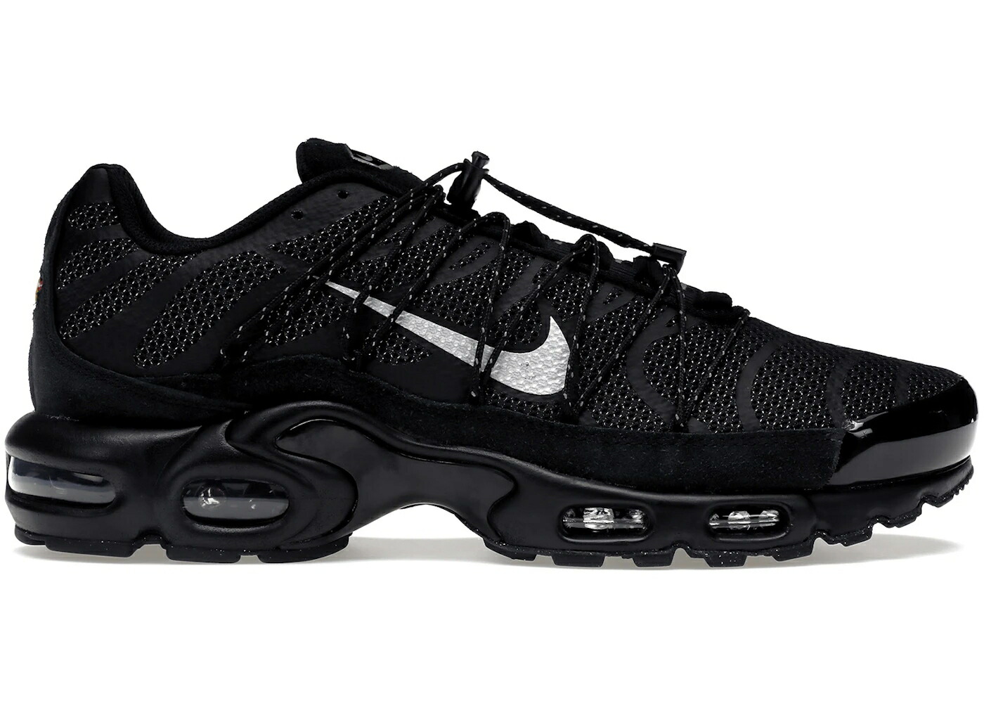 ナイキ マックス 黒色 ブラック 銀色 シルバー エアマックスプラス スニーカー メンズ NIKE AIR MAX PLUS TOGGLE BLACK REFLECTIVE / BLACK SILVER