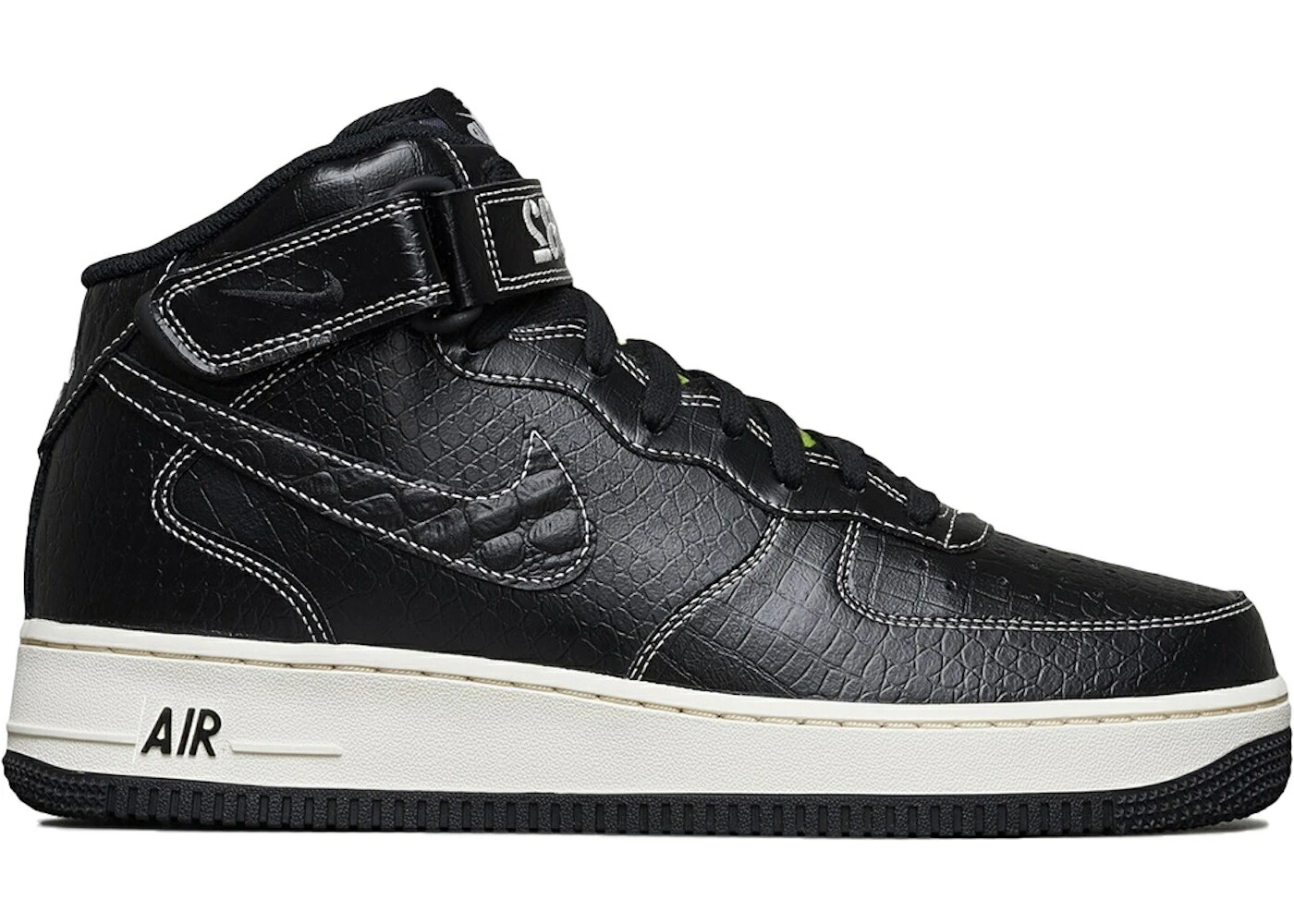 ナイキ ミッド 黒色 ブラック アイボリー エアフォース スニーカー メンズ NIKE AIR FORCE 1 MID LX OUR / BLACK BLACK PALE IVORY