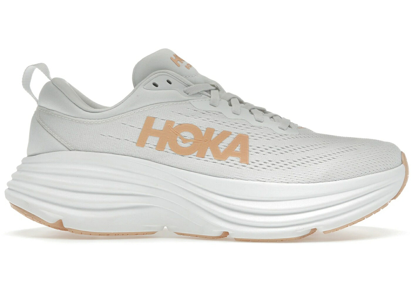 ホカオネオネ 白色 ホワイト WOMEN'S スニーカー レディース HOKA ONE ONE HOKA ONE BONDI 8 WHITE CANTALOUPE (WOMEN'S) / WHITE CANTALOUPE