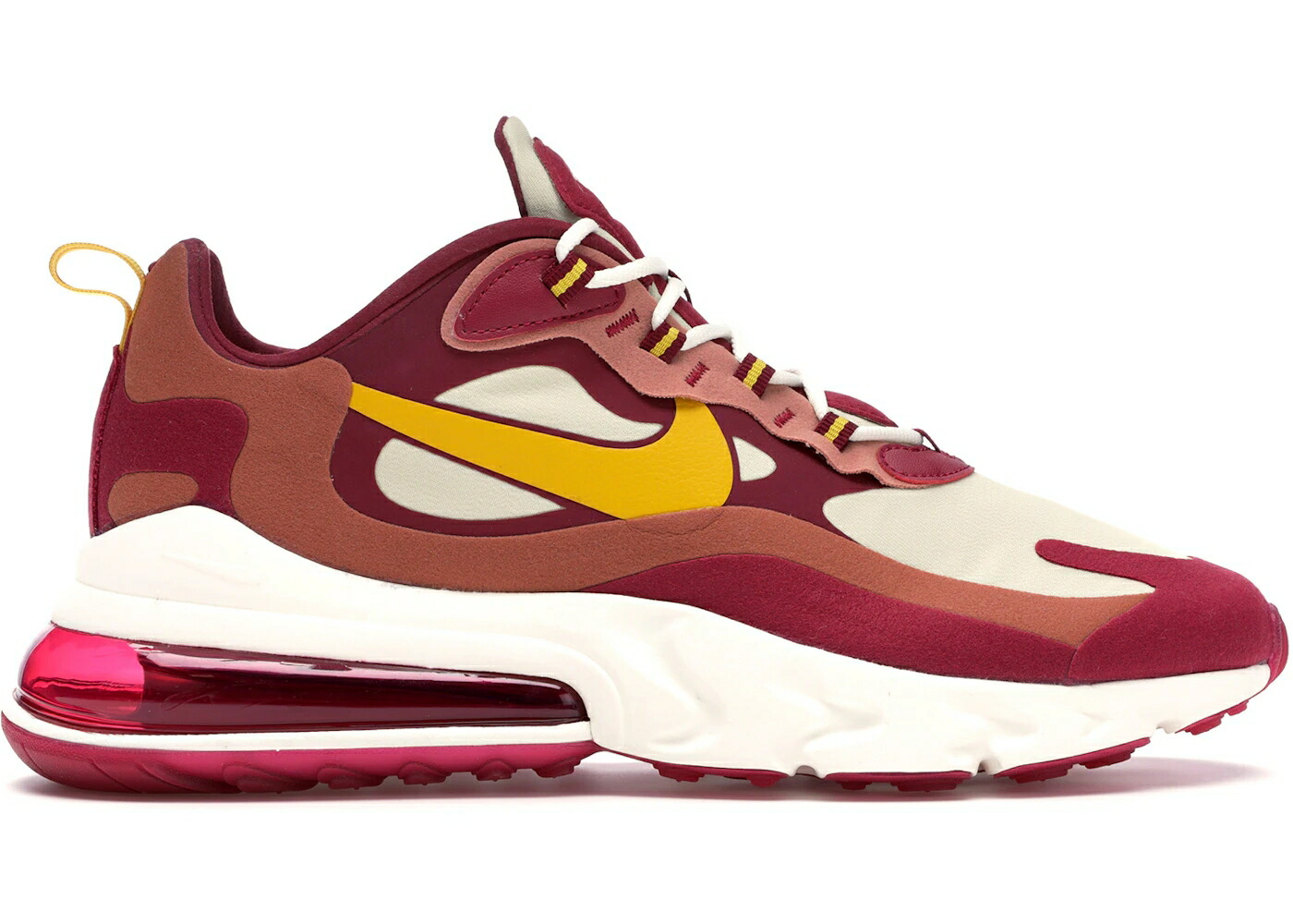 ナイキ マックス リアクト 赤 レッド チーム ゴールド エアマックス スニーカー メンズ 【 NIKE AIR MAX 270 REACT NOBLE RED TEAM GOLD / NOBLE RED TEAM GOLD DUSTY PEACH 】
