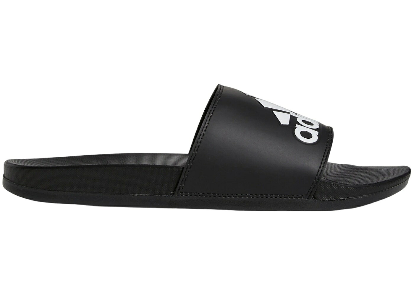 アディダス アディレッタ コア 黒色 ブラック 白色 ホワイト ロゴ スニーカー メンズ ADIDAS ADILETTE COMFORT SLIDES CORE BLACK CLOUD WHITE LOGO / CORE BLACK CLOUD WHITE CORE