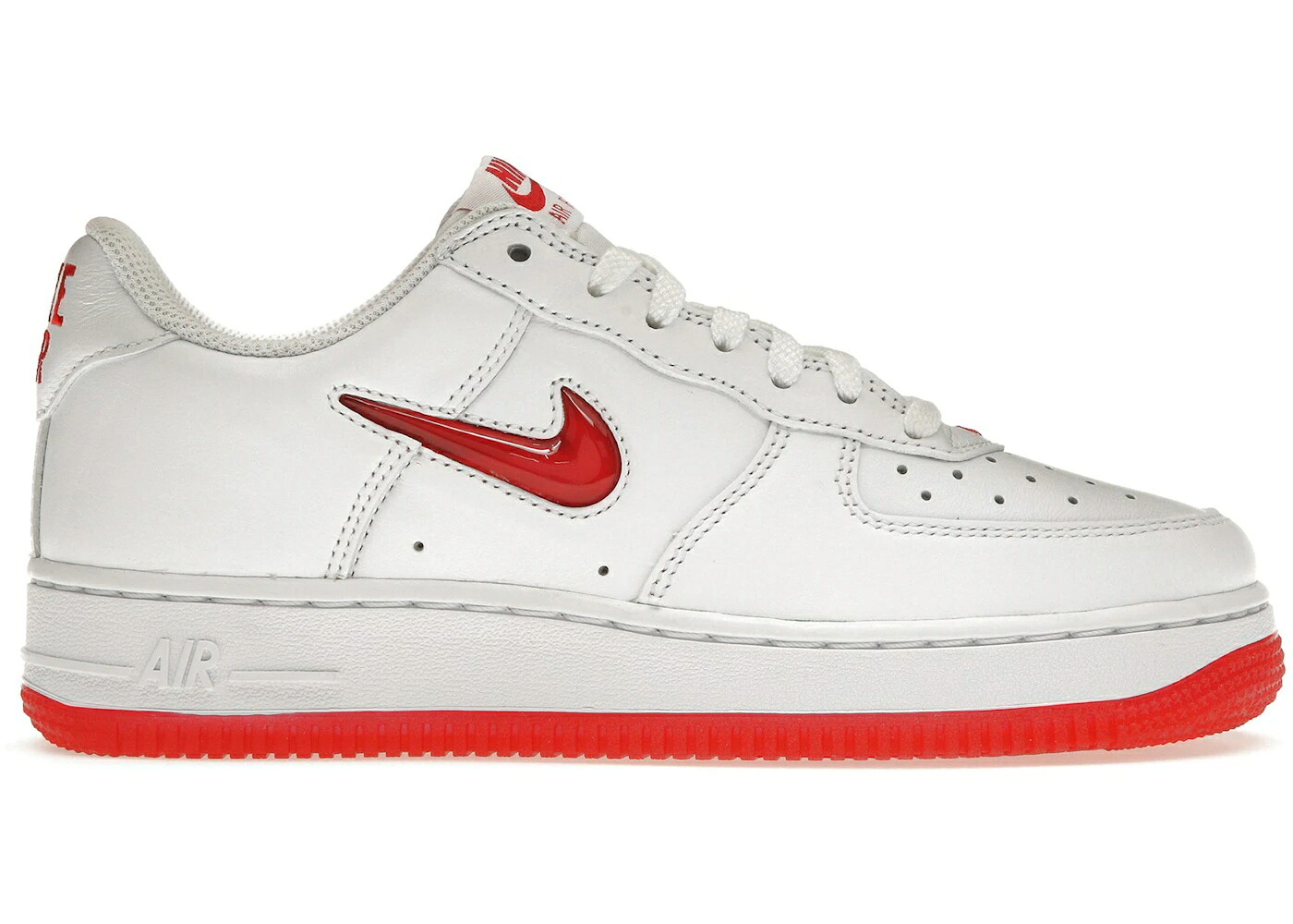 ナイキ スウッシュ スウォッシュ 赤 赤いこと 白いこと 白いこと 空軍 \u002707 スニーカー メンズ NIKE AIR FORCE 1 LOW RETRO COLOR OF THE MONTH JEWEL SWOOSH UNIVERSITY RED / WHITE UNIVERSITY RED