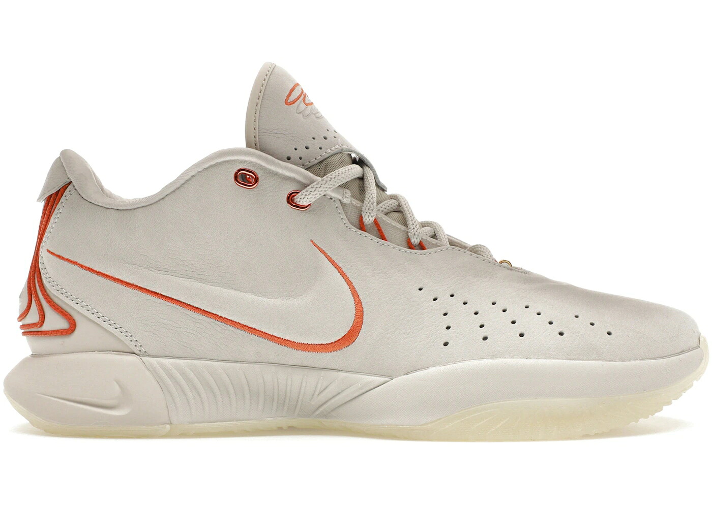 ナイキ レブロン 橙 オレンジ色 スニーカー メンズ NIKE LEBRON 21 AKOYA / LIGHT BONE CAMPFIRE ORANGE