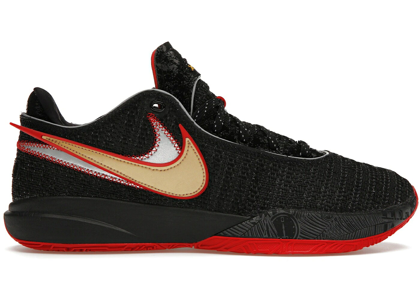 ナイキ レブロン マイアミ 熱さ 黒いこと 黒いこと 赤 赤いこと スニーカー メンズ NIKE LEBRON 20 MIAMI HEAT / BLACK BLACK UNIVERSITY RED