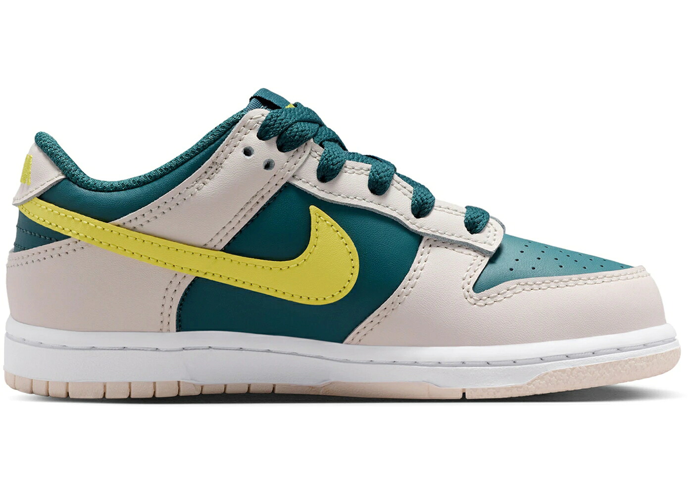 ナイキ ダンク 緑 グリーン 黄色 イエロー ダンクロー ジュニア キッズ NIKE DUNK LOW DARK TEAL GREEN SONIC YELLOW (PS) / DARK TEAL GREEN DARK TEAL GREEN ベビー マタニティ スニーカー|スニケス