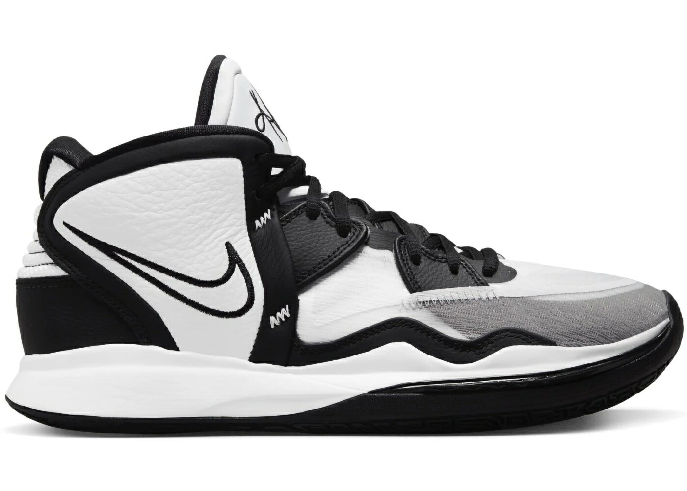ナイキ カイリー 白色 ホワイト 黒色 ブラック スニーカー メンズ NIKE KYRIE INFINITY TB WHITE BLACK / WHITE WHITE BLACK