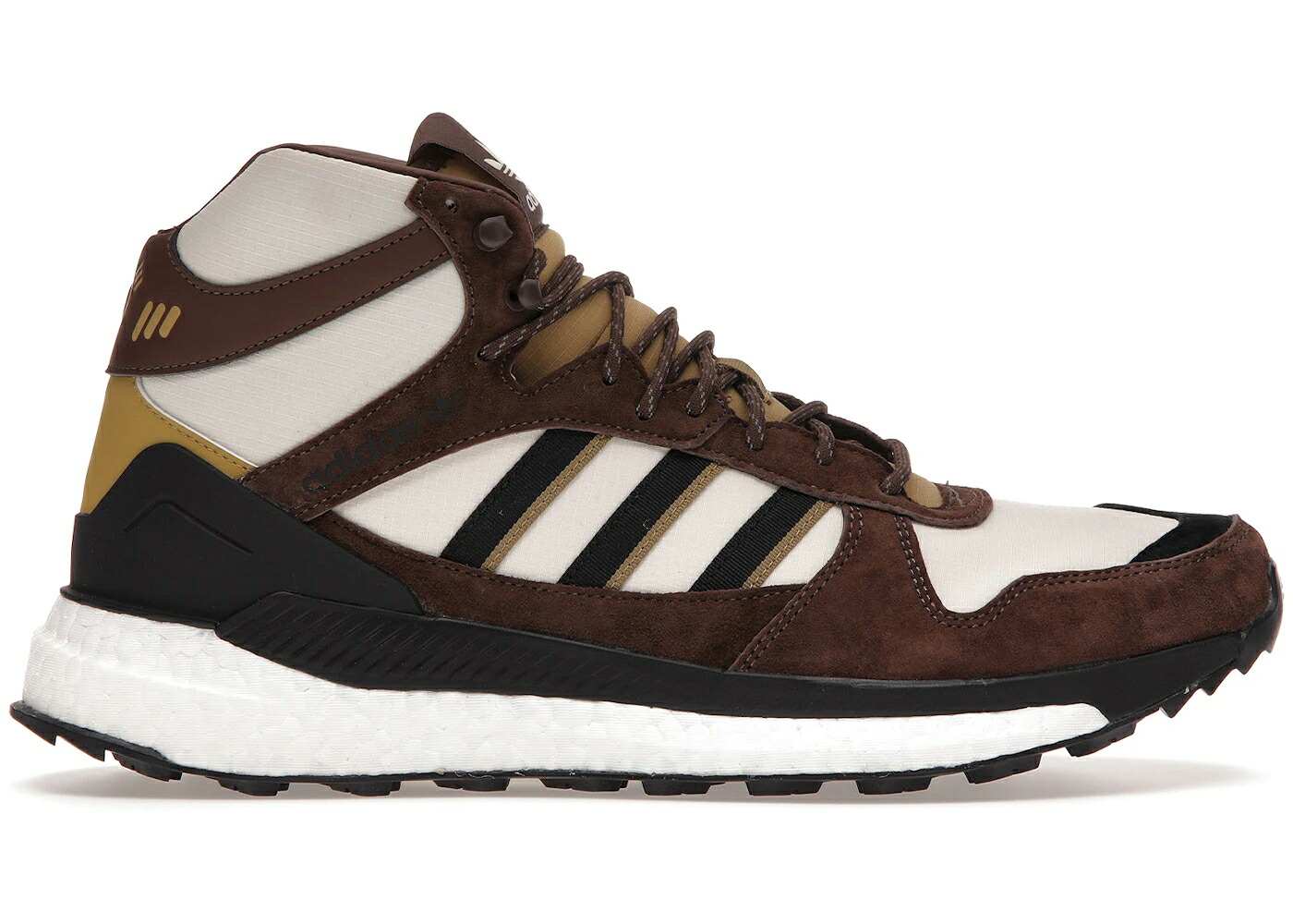 アディダス 無償性 カーキ 白いこと 白いこと 中核グループ 黒いこと 黒いこと スニーカー メンズ ADIDAS MARATHON FREE HIKER HUMAN MADE KHAKI / CHALK WHITE CORE BLACK KHAKI