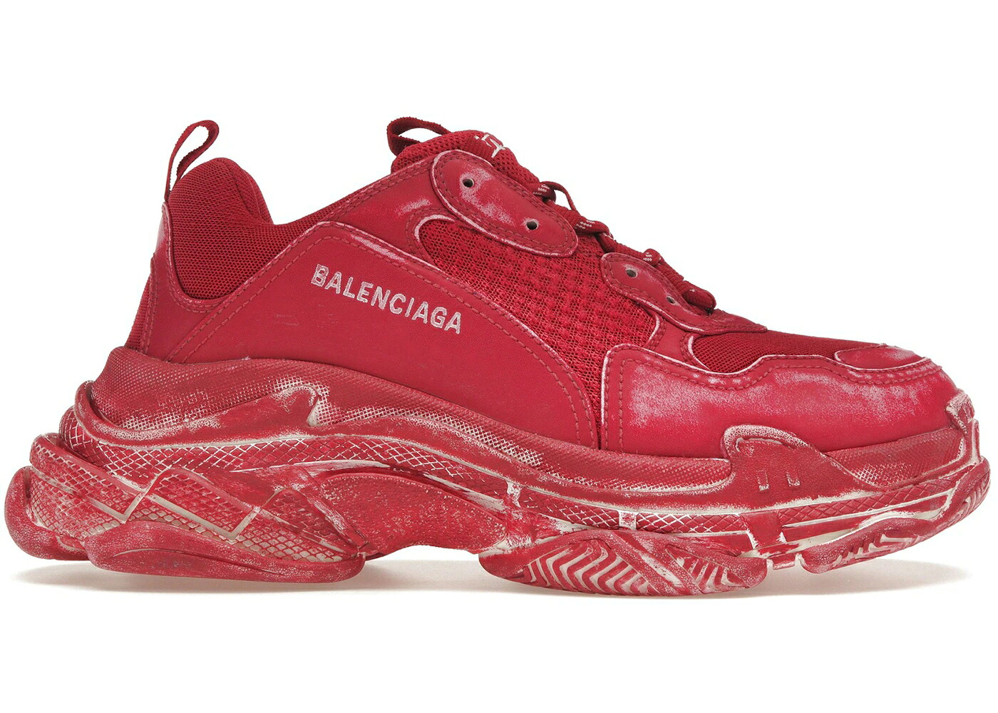 バレンシアガ 赤 赤いこと 白いこと 白いこと スニーカー メンズ BALENCIAGA TRIPLE S FADED RED / RED WHITE