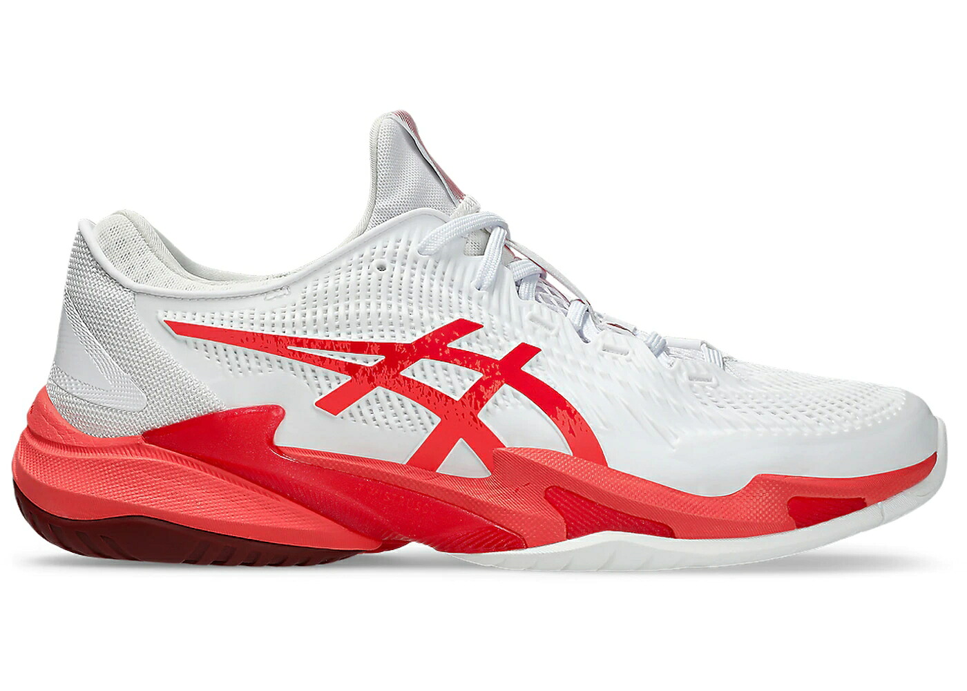 アシックス 厚地の外套 白いこと 白いこと 赤 赤いこと スニーカー メンズ ASICS COURT FF 3 NOVAK WHITE ELECTRIC RED / WHITE ELECTRIC RED