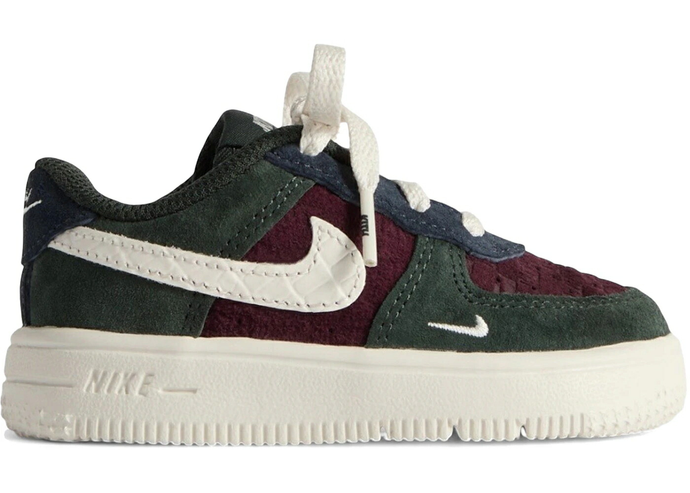 ナイキ ナイト爵 マルーン 黒いこと 黒いこと お坊っちゃん キッズ NIKE FORCE 1 LOW KITH NIGHT MAROON (TD) / NIGHT MAROON PHANTOM BLACK