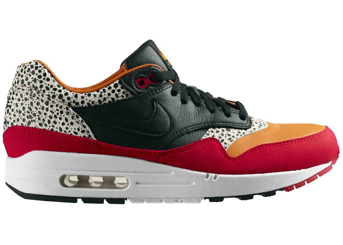 ナイキ マックス サファリ 黒色 ブラック 赤 レッド エアマックス スニーカー メンズ NIKE AIR MAX 1 CARROT SAFARI / CARROT BLACK SPORT RED