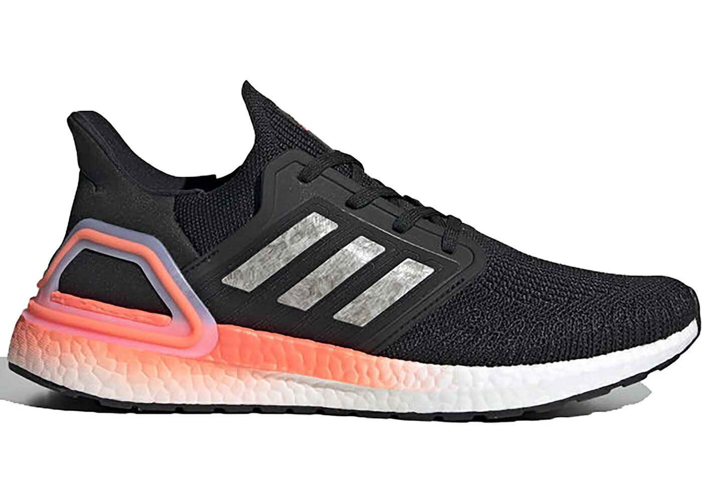 アディダス ウルトラ ブースト コア 黒色 ブラック 白色 ホワイト ウルトラブースト スニーカー メンズ ADIDAS ULTRA BOOST 20 CORE BLACK SIGNAL CORAL / CORE BLACK CLOUD WHITE SIGNAL