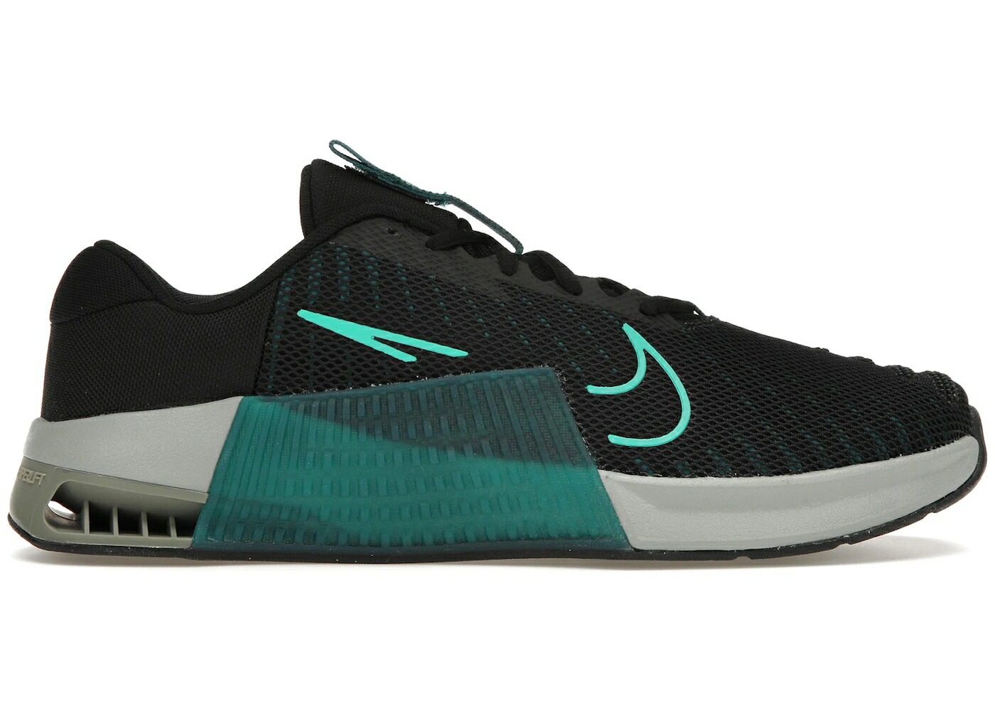ナイキ 黒色 ブラック 翡翠 ジェード 緑 グリーン スニーカー メンズ NIKE METCON 9 BLACK GEODE TEAL / BLACK CLEAR JADE MICA GREEN