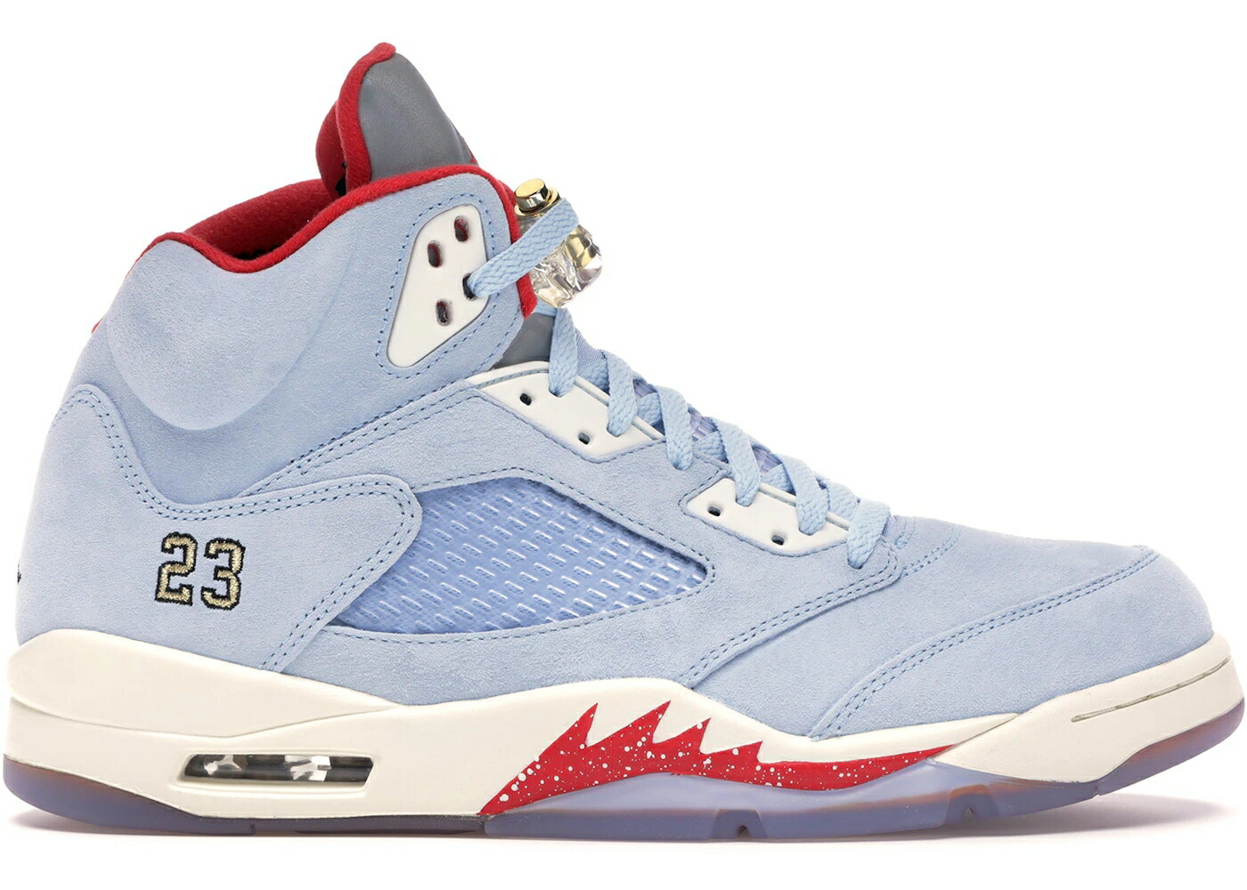 ナイキ ジョーダン 青色 ブルー 赤 レッド スニーカー メンズ JORDAN 5 RETRO TROPHY ROOM ICE BLUE / ICE BLUE UNIVERSITY RED SAIL