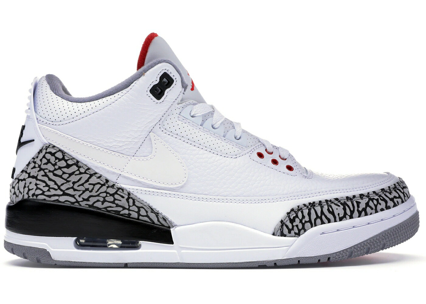ナイキ ジョーダン 白色 ホワイト ファイア 赤 レッド 黒色 ブラック スニーカー メンズ JORDAN 3 RETRO JTH SUPER BOWL / WHITE FIRE RED BLACK WHITE