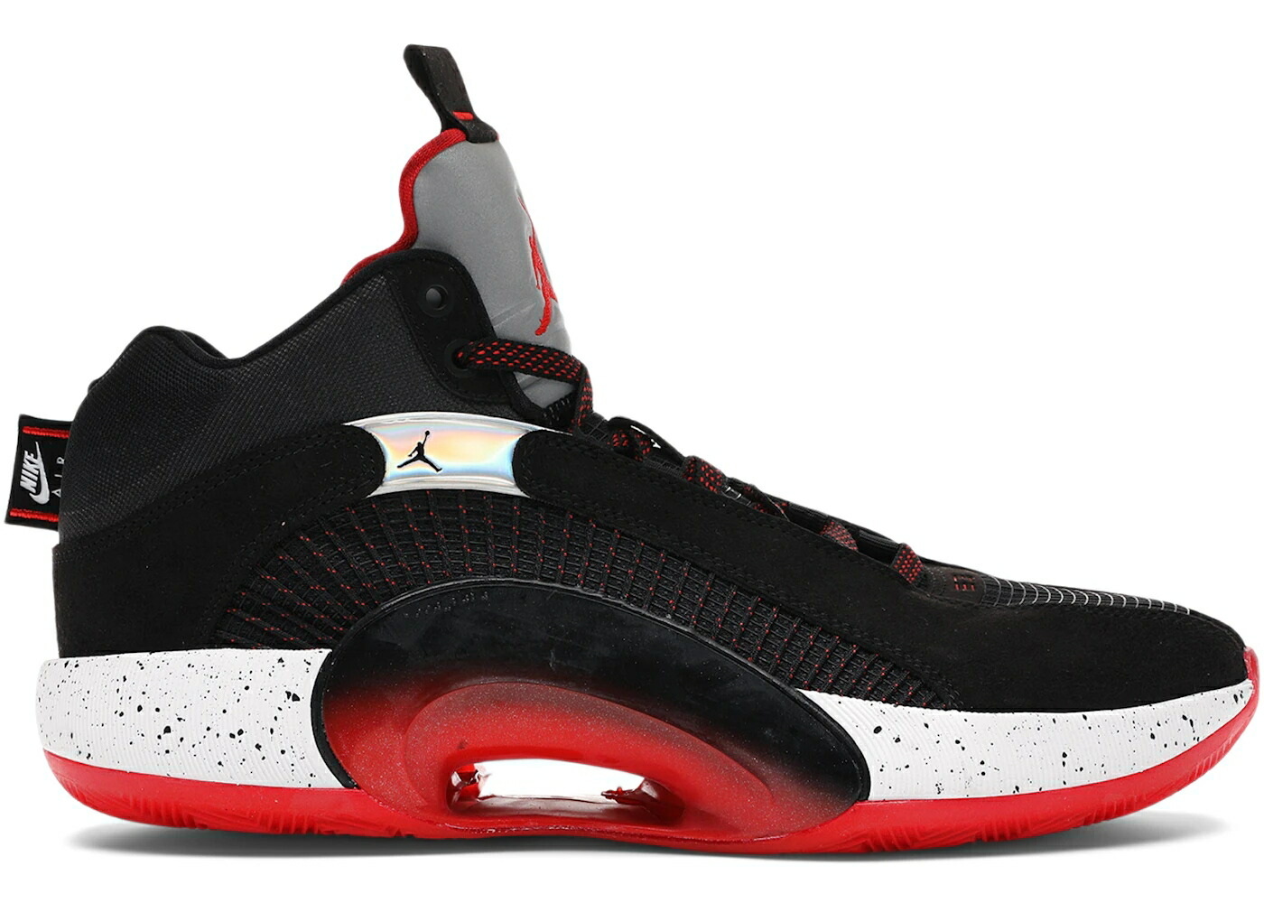 ナイキ ジョーダン 黒色 ブラック ファイア 赤 レッド 銀色 シルバー スニーカー メンズ JORDAN XXXV BRED / BLACK FIRE RED REFLECTIVE SILVER