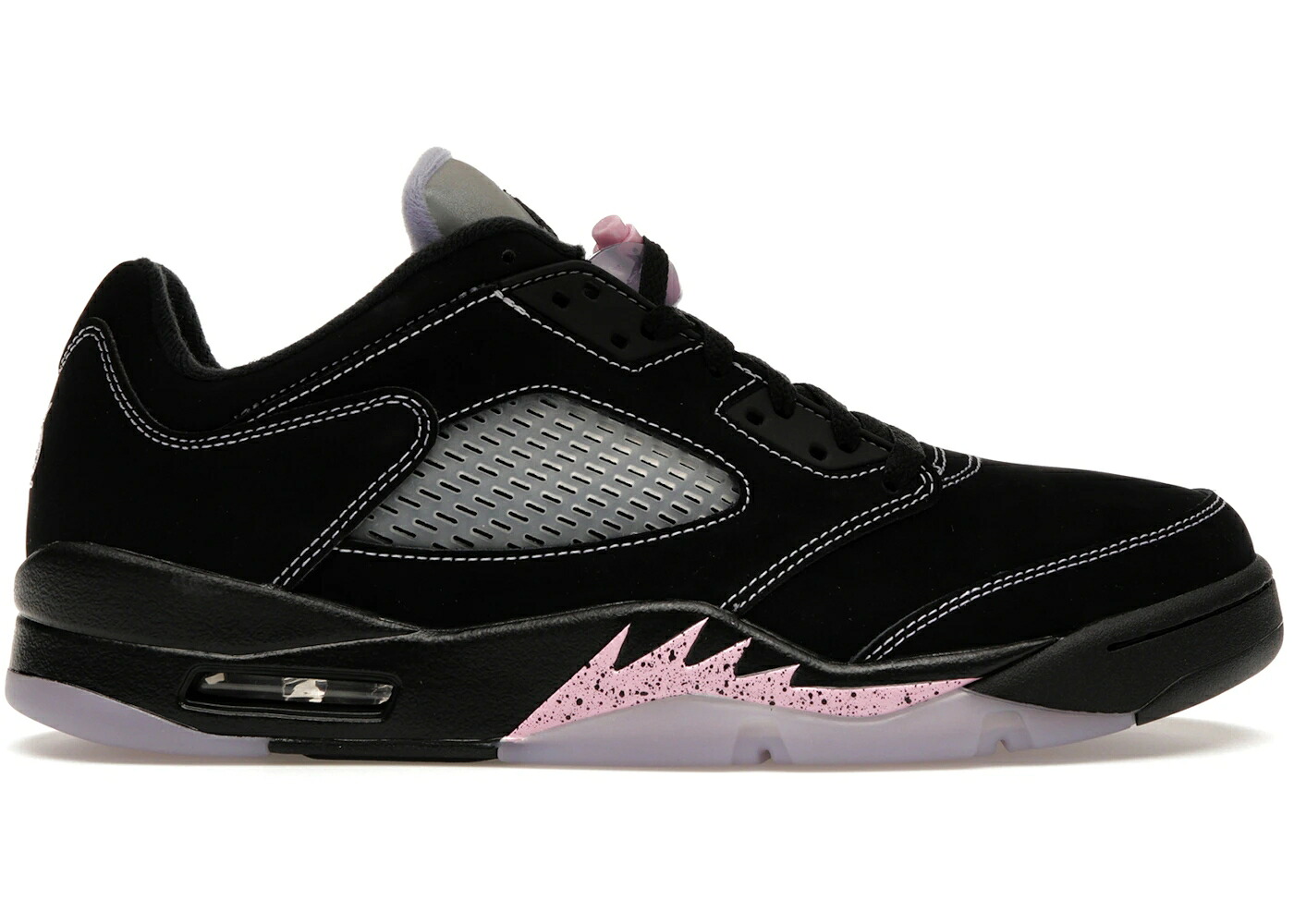 ナイキ ジョーダン 黒いこと 黒いこと 白いこと 白いこと サクラ色 ライズ スニーカー メンズ JORDAN 5 RETRO LOW DONGDAN / BLACK WHITE LILAC ICE PINK RISE