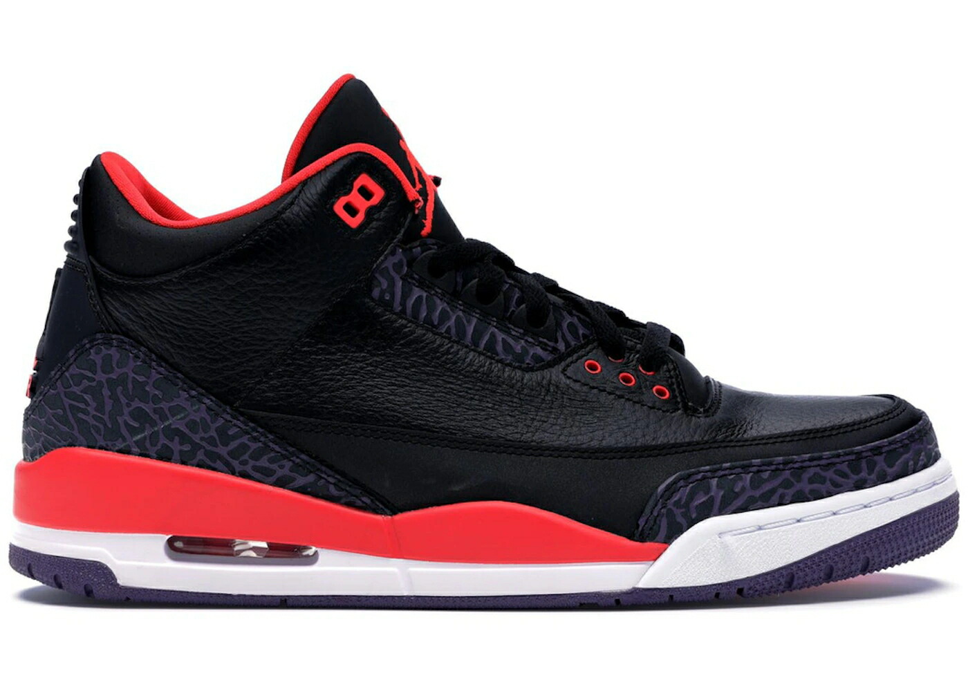 ナイキ ジョーダン クリムゾン 黒色 ブラック スニーカー メンズ JORDAN 3 RETRO CRIMSON / BLACK BRIGHT CRIMSON