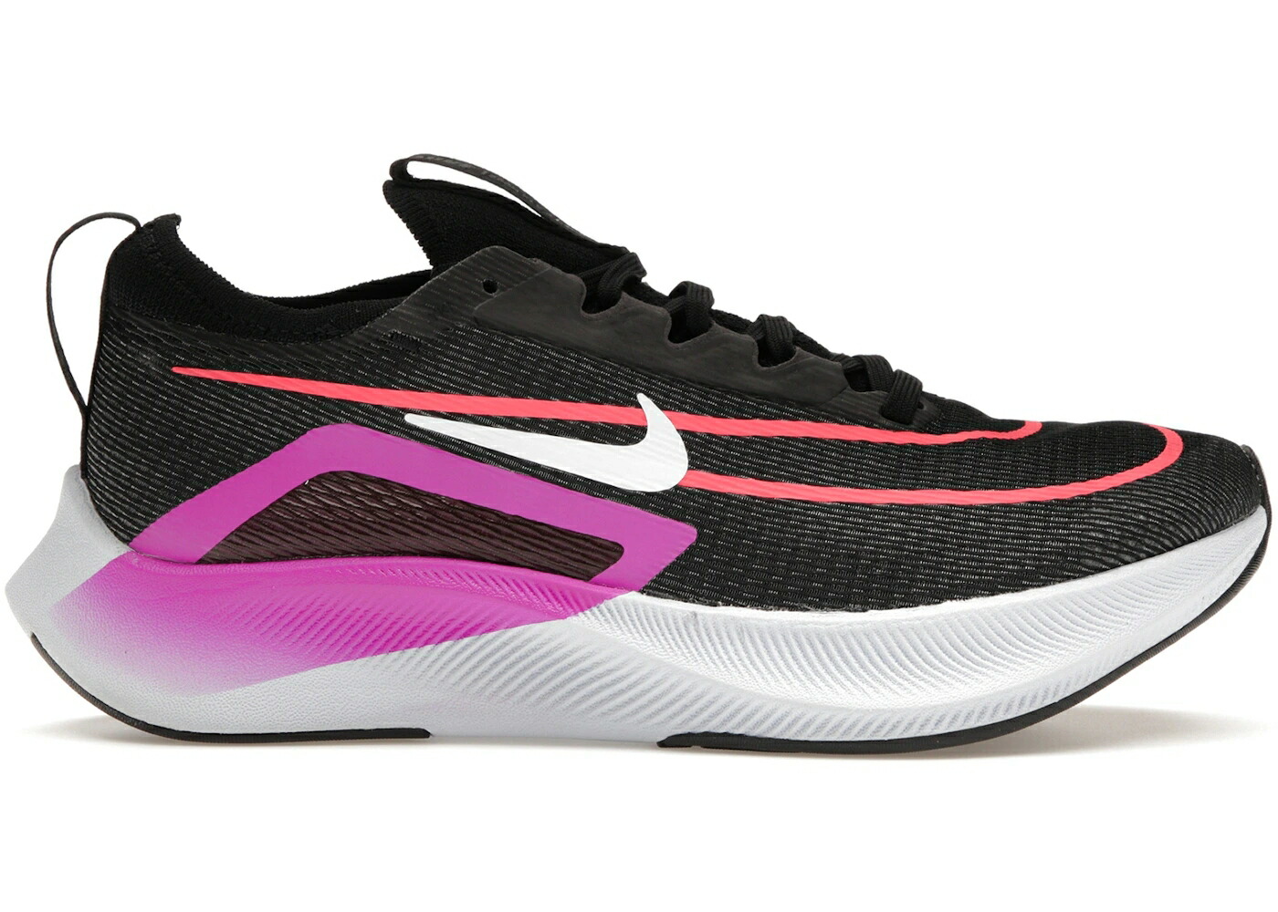 ナイキ 望遠レンズ 黒いこと 黒いこと 紫 相撲取り草 クリムゾン 望遠レンズ飛球 スニーカー メンズ NIKE ZOOM FLY 4 BLACK VIOLET CRIMSON / BLACK BLACK ANTHRACITE HYPER