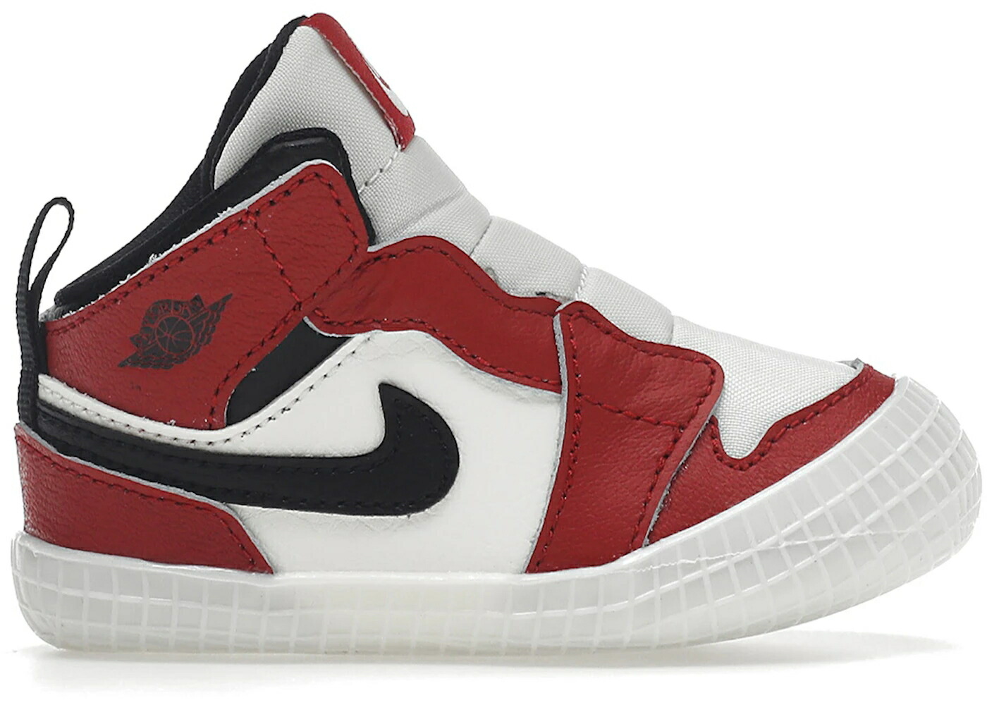 ナイキ ジョーダン シカゴ 赤 レッド 黒色 ブラック ジュニア キッズ JORDAN 1 CRIB BOOTIE CHICAGO LOST AND FOUND (I) / VARSITY RED BLACK SAIL ベビー マタニティ スニーカー|スニケス