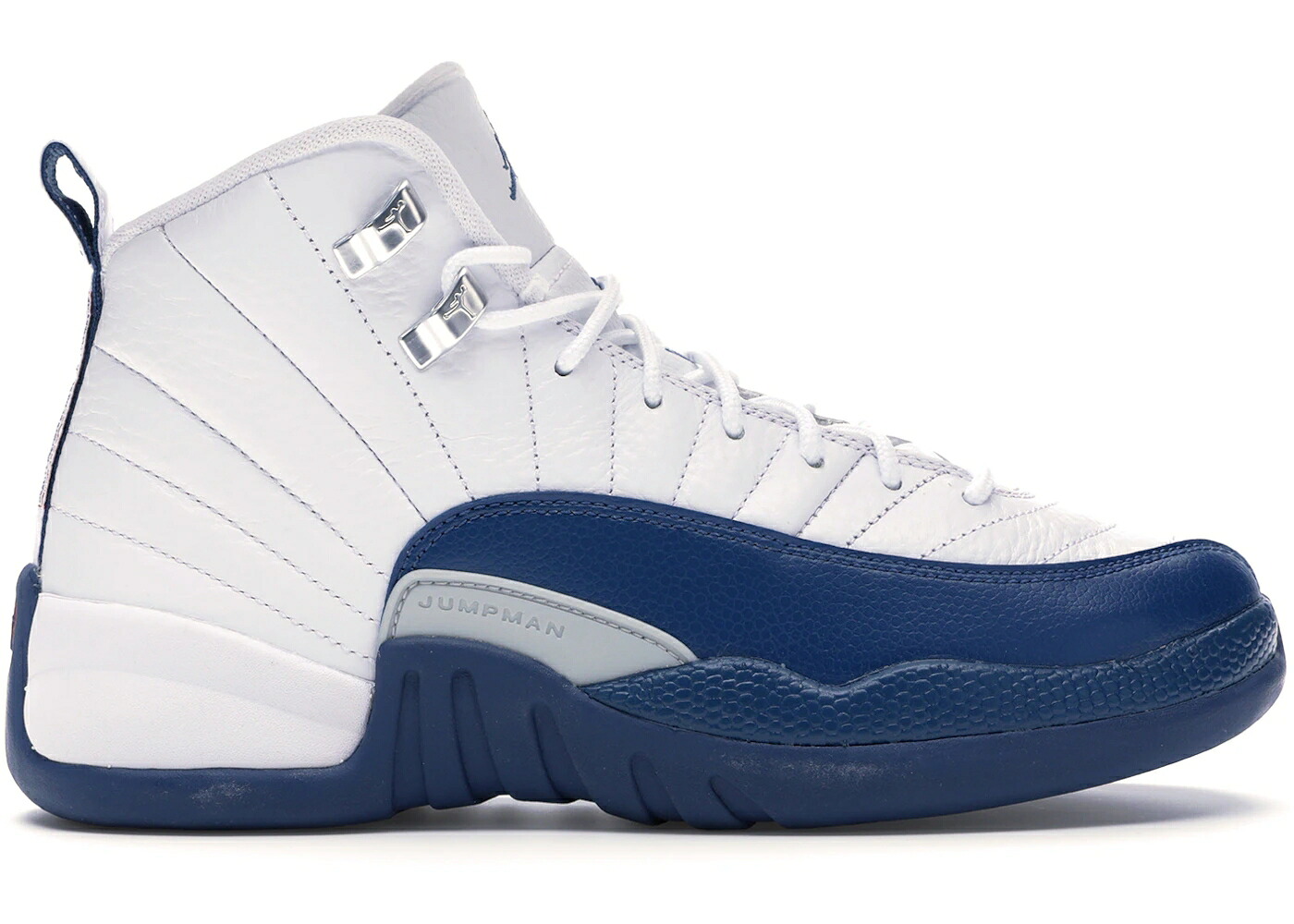 ナイキ ジョーダン 青色 ブルー 白色 ホワイト ジュニア キッズ JORDAN 12 RETRO FRENCH BLUE (2016) (GS) / WHITE FRENCH BLUE METALLIC ベビー マタニティ スニーカー｜スニケス
