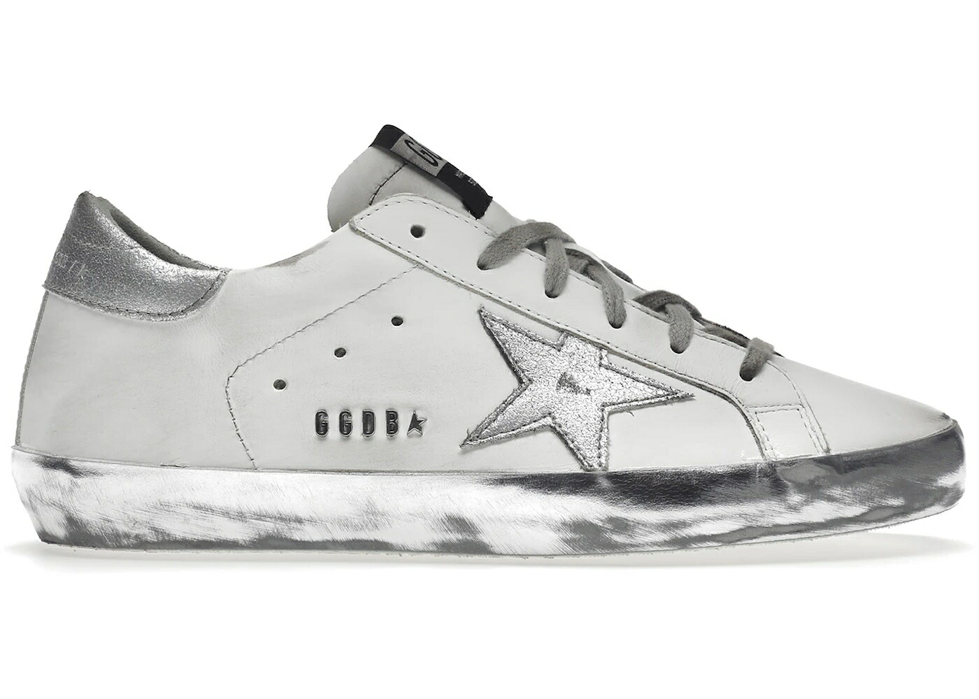 ゴールデングース 白色 ホワイト 銀色 シルバー WOMEN スニーカー レディース GOLDEN GOOSE GOLDEN GOOSE SUPER-STAR WHITE SILVER SPARKLE (WOMEN) / WHITE SILVER SPARKLE