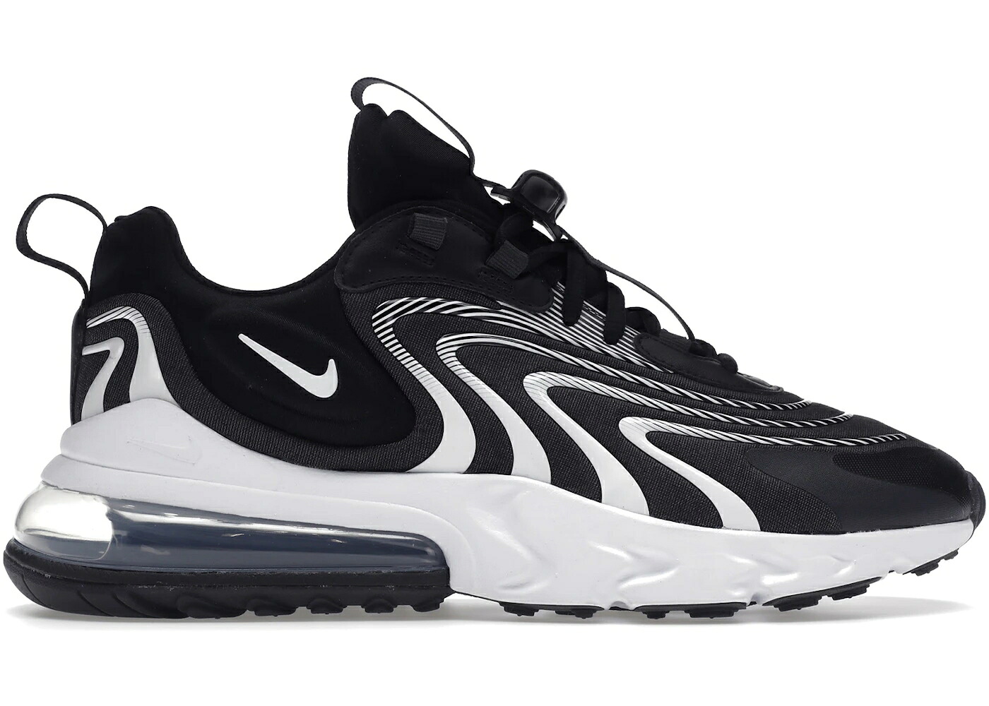 ナイキ マックス リアクト 黒色 ブラック 灰色 グレー エアマックス スニーカー メンズ NIKE AIR MAX 270 REACT ENG BLACK WOLF GREY / BLACK DARK SMOKE GREY WOLF GREY｜スニケス