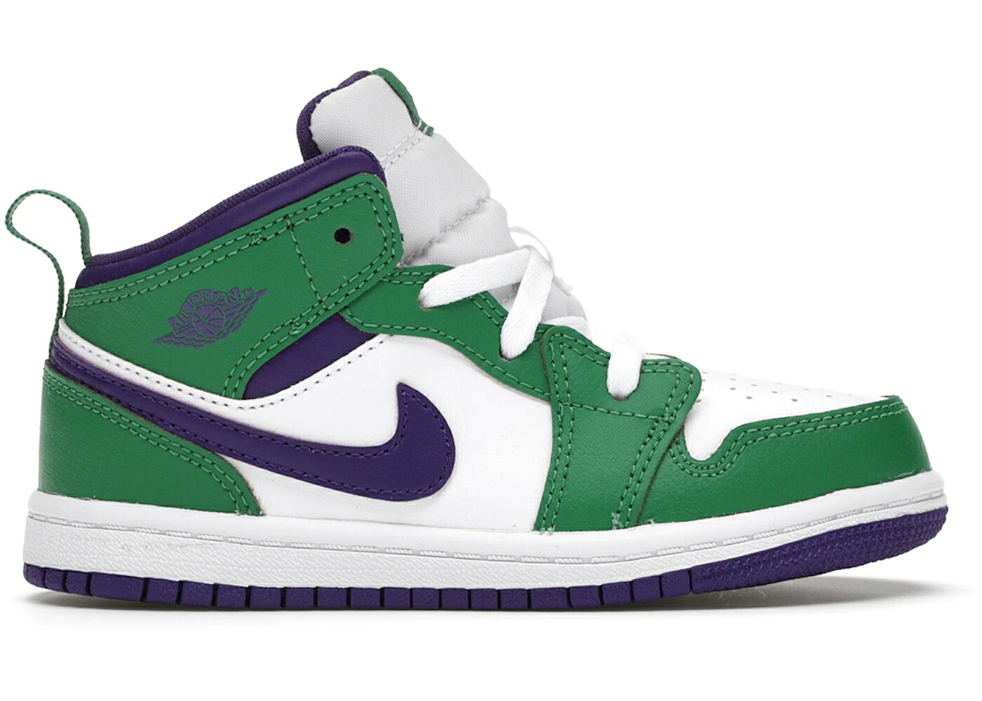 ナイキ ジョーダン ミッド 白いこと 白いこと 厚地の外套 紫 パープル 御坊っちゃん キッズ JORDAN 1 MID INCREDIBLE HULK (TD) / ALOE VERDE WHITE COURT PURPLE