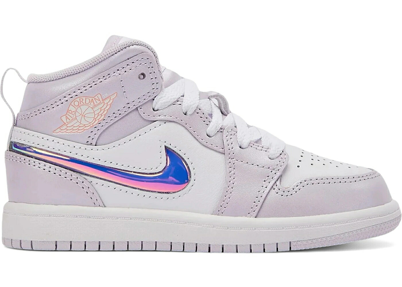 ナイキ ジョーダン ミッド スウッシュ スウォッシュ 白いこと 白いこと サクラ色 御坊っちゃん キッズ JORDAN 1 MID SE BARELY GRAPE IRIDESCENT SWOOSH (なおなお書き) / BARELY GRAPE WHITE ATOMIC PINK もの言う花 マタニティ スニーカ