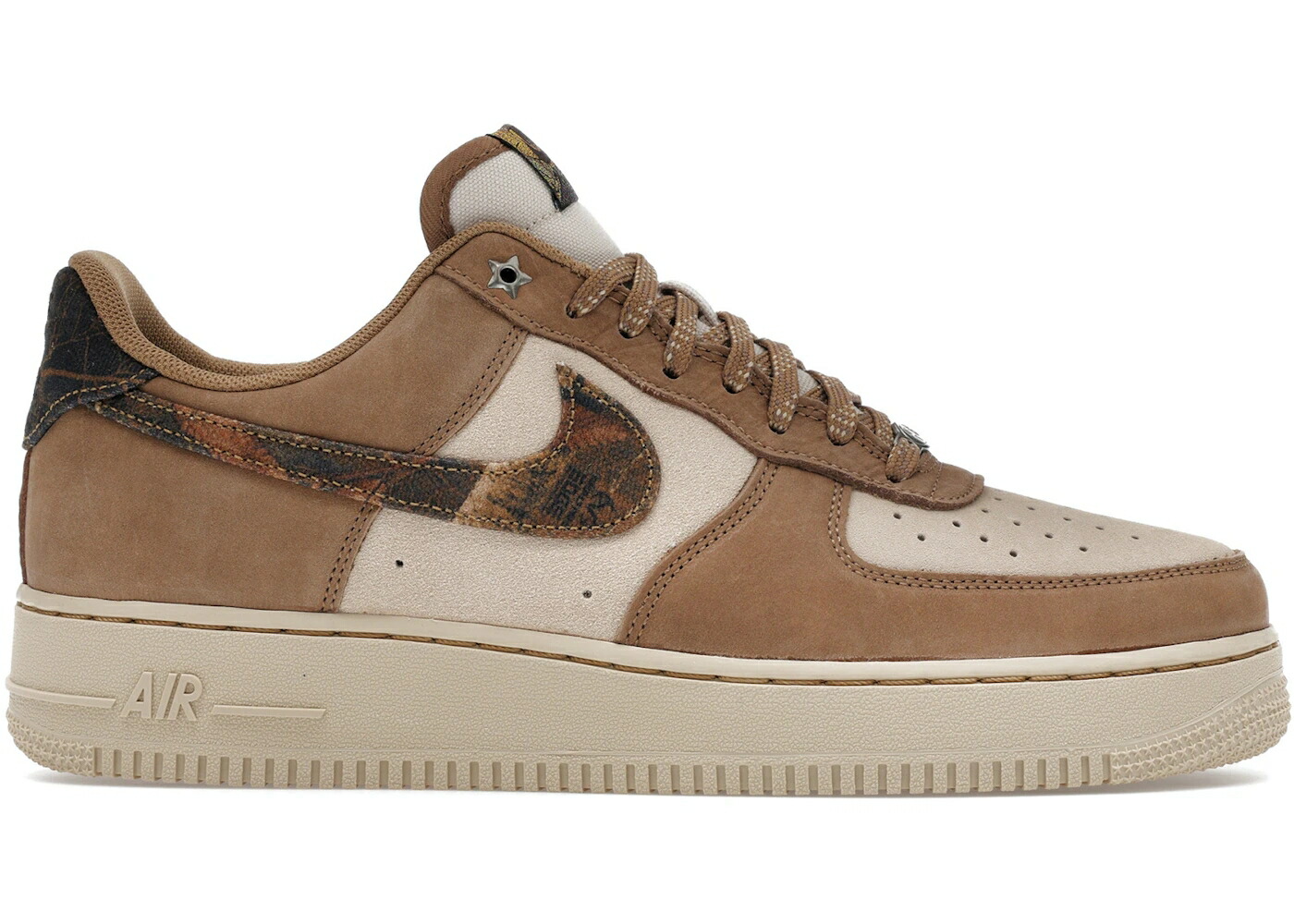ナイキ 茶色 ブラウン カモ柄 エアフォース 07 スニーカー メンズ NIKE AIR FORCE 1 LOW REALTREE RATTAN ROCKY TAN SEAL BROWN CAMO / RATTAN MULTI COLOR ROCKY TAN