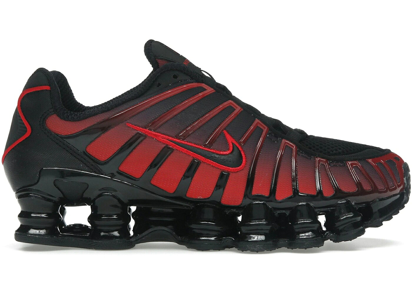 ナイキ ショックス 黒いこと 黒いこと 赤 赤いこと スニーカー メンズ NIKE SHOX TL BLACK UNIVERSITY RED GRADIENT / BLACK UNIVERSITY RED BLACK