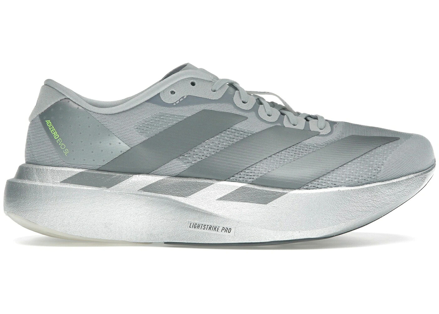 アディダス アディゼロ しろがね色 しろがね色 スニーカー メンズ ADIDAS ADIZERO EVO SL SILVER METALLIC / SILVER METALLIC IRON METALLIC