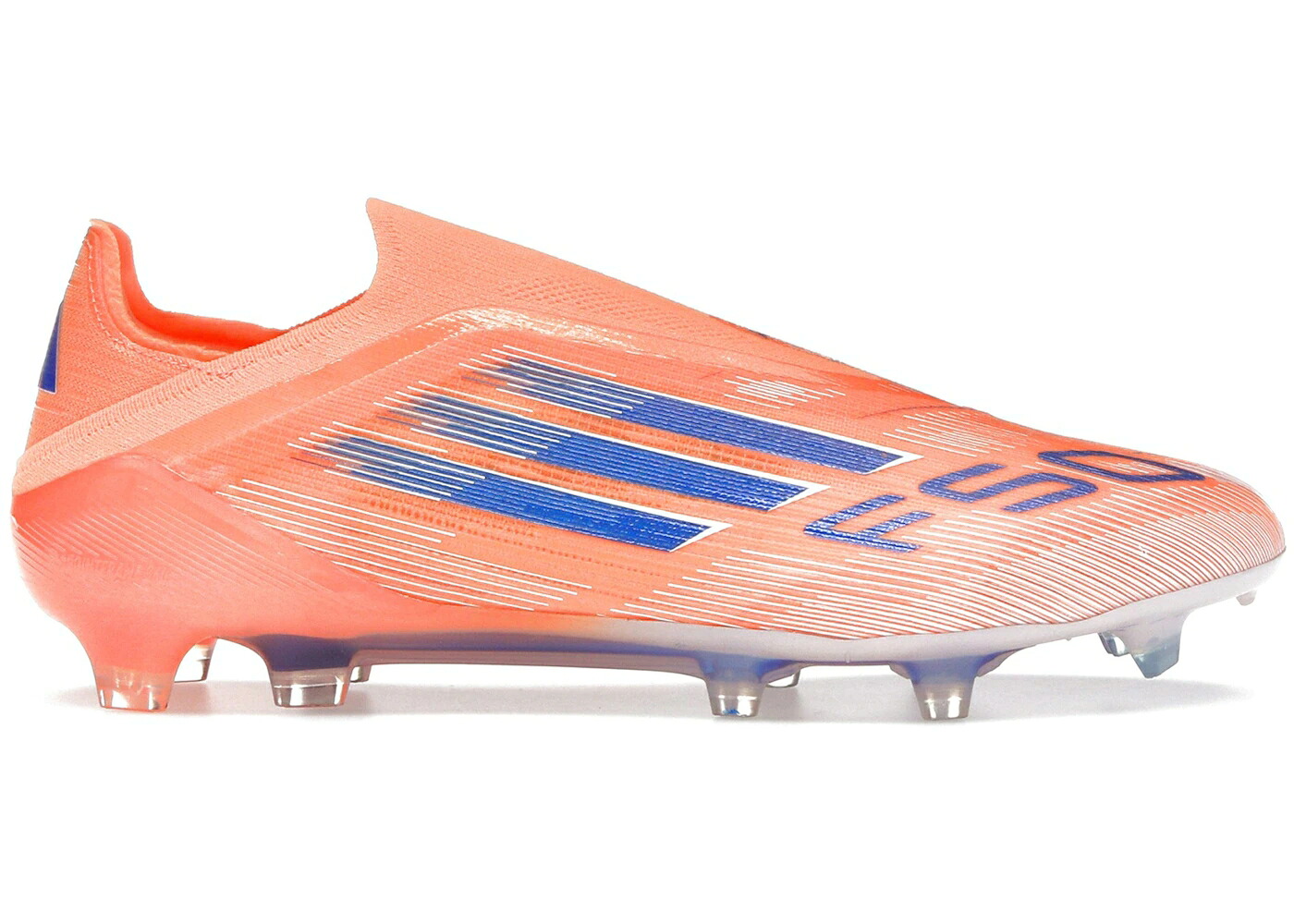 アディダス エリート 橙 オレンジ 青色 ブルー スニーカー メンズ ADIDAS F50 ELITE LACELESS FG CORAL BLAZE PACK / BEAM ORANGE LUCID BLUE CLOUD