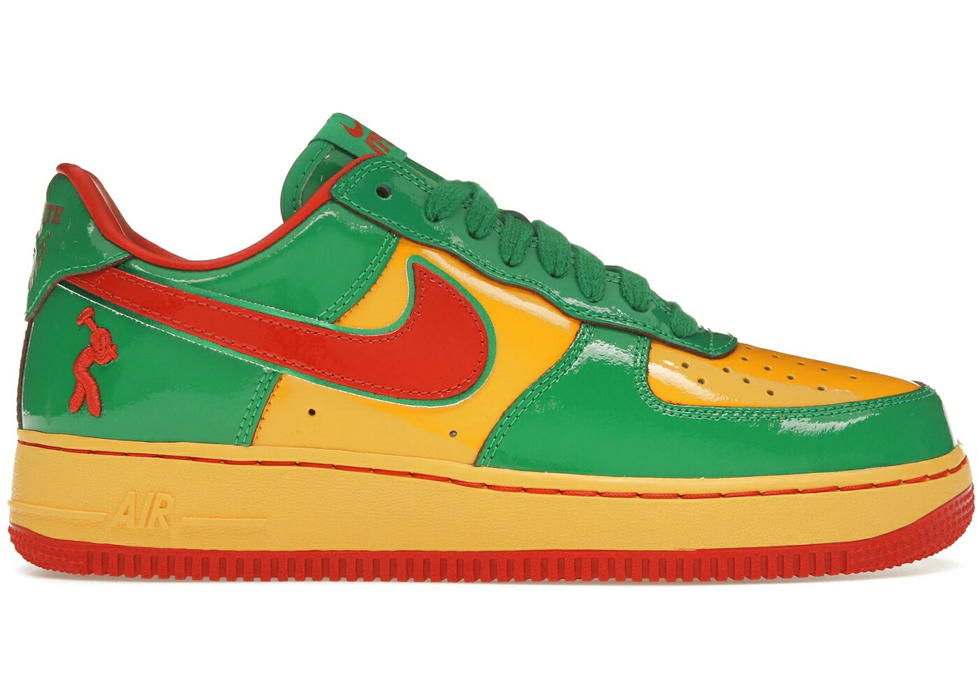 ナイキ 緑 グリーン 赤 レッド エアフォース スニーカー メンズ NIKE AIR FORCE 1 LOW LIL YACHTY CONCRETE BOYS LUCKY GREEN / LUCKY GREEN MYSTIC RED