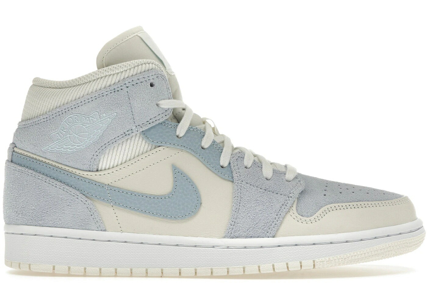 ナイキ ジョーダン ミッド 青味 青色 スニーカー メンズ JORDAN 1 MID MIXED TEXTURES BLUE / SAIL BLUE メンズ靴-スニーカー-靴