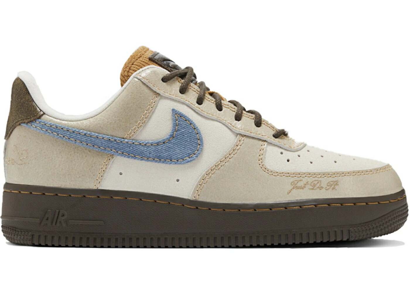 ナイキ 茶色 ブラウン クリーム 青色 ブルー エアフォース WOMEN スニーカー レディース NIKE AIR FORCE 1 LOW LOVE AND PEACE (WOMEN) / BROWN CREAM BLUE